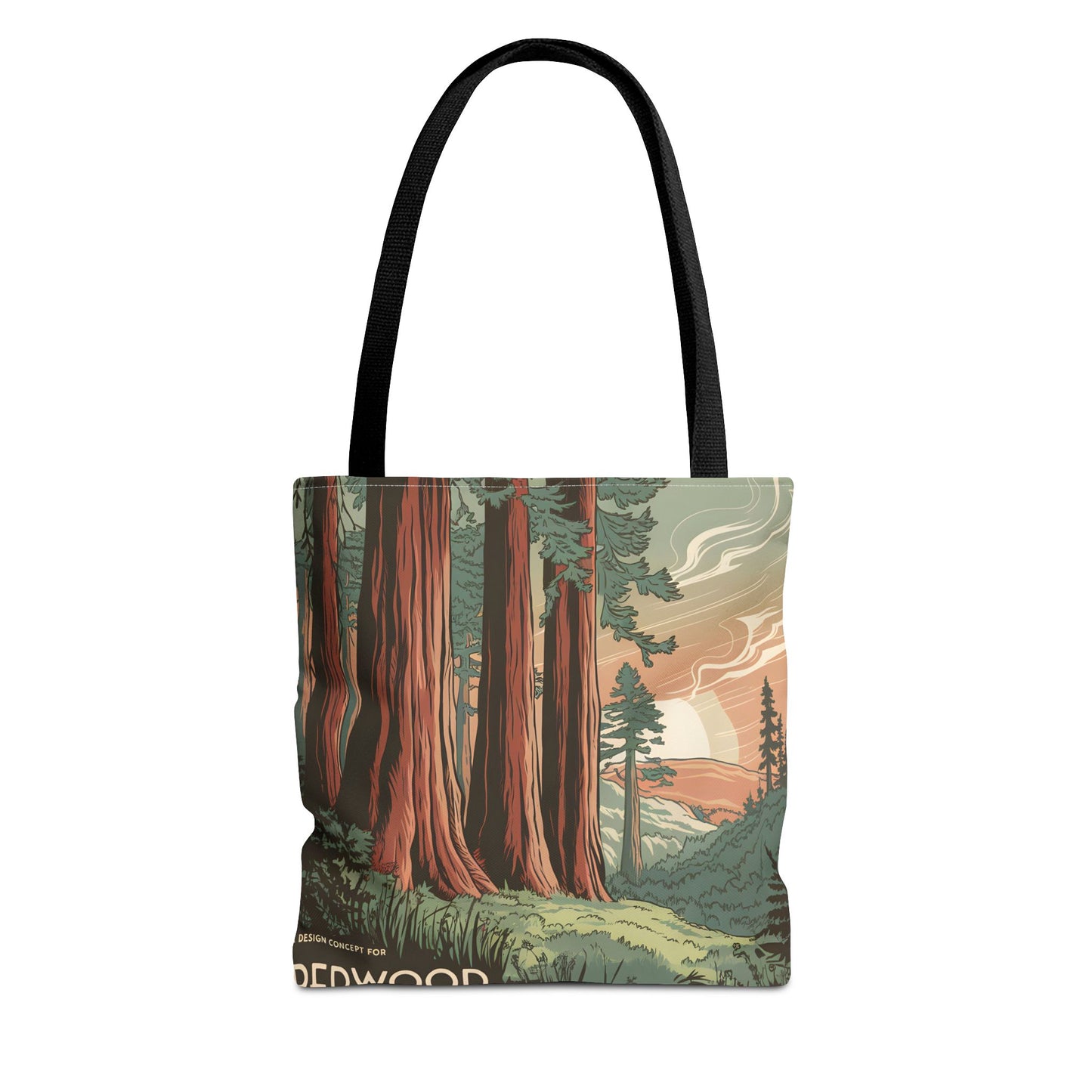 Redwood National Park All Over Print Tote Bag Eco Friendly Travel Accessory