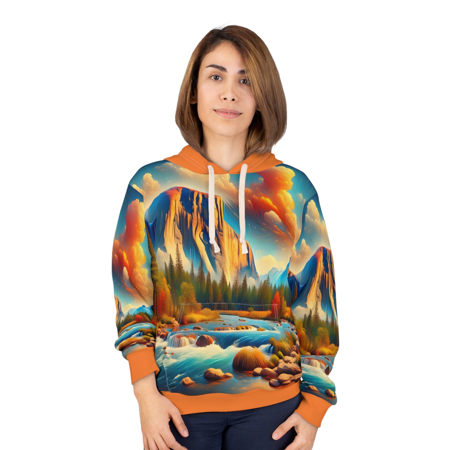 El Capitan 'The Nose' Hoodie All-Over Print Artistic Climbing Adventure Pullover
