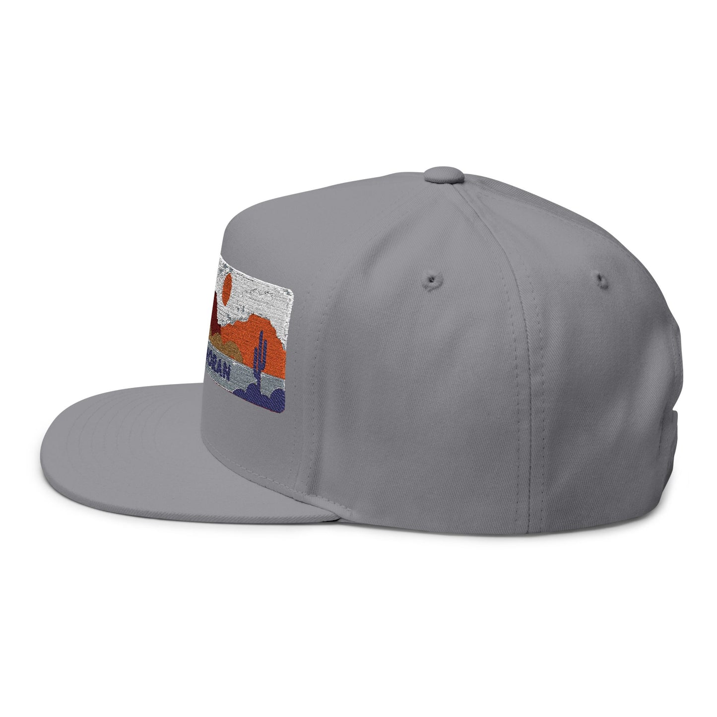 Sonoran Desert Flat Bill Hat Adjustable Snapback Cap Cactus Style Outdoor Gift