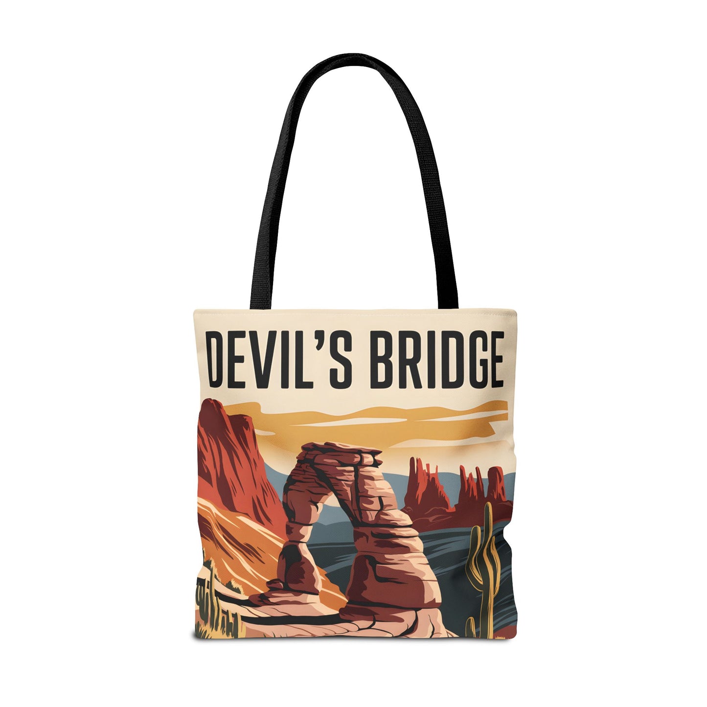 Devils Bridge Tote Bag Unique Design Scenic Landscape Eco-Friendly Carryall
