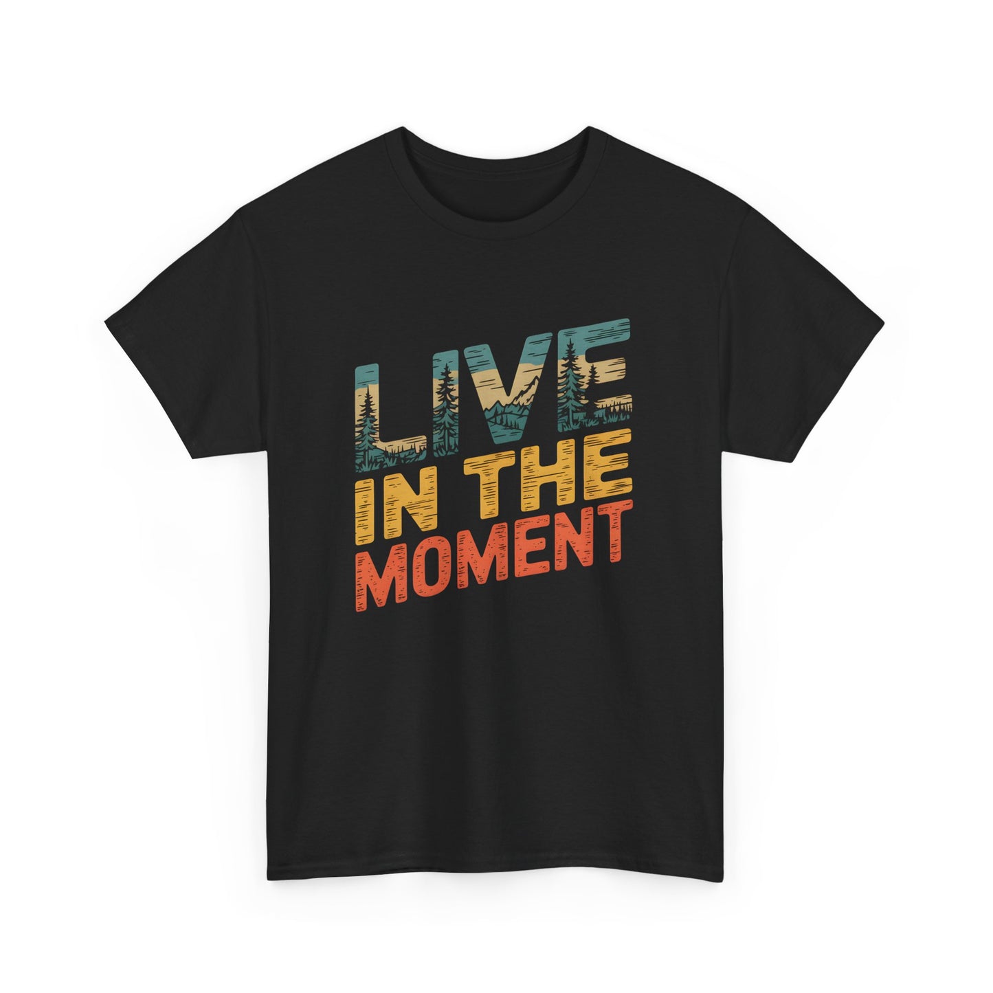 Live in the Moment T-Shirt Vintage Graphic Tee Unisex Adventure Hiking Shirt