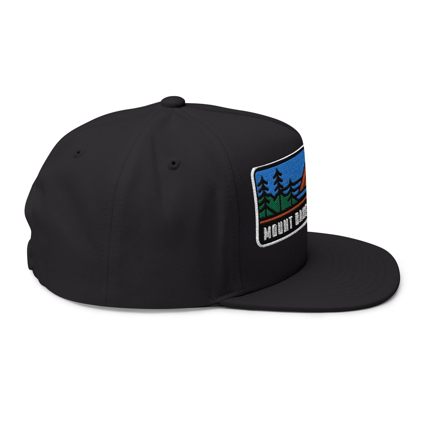 Mount Baker Washington Flat Bill Hat Outdoor Adventure Gear Adjustable Cap