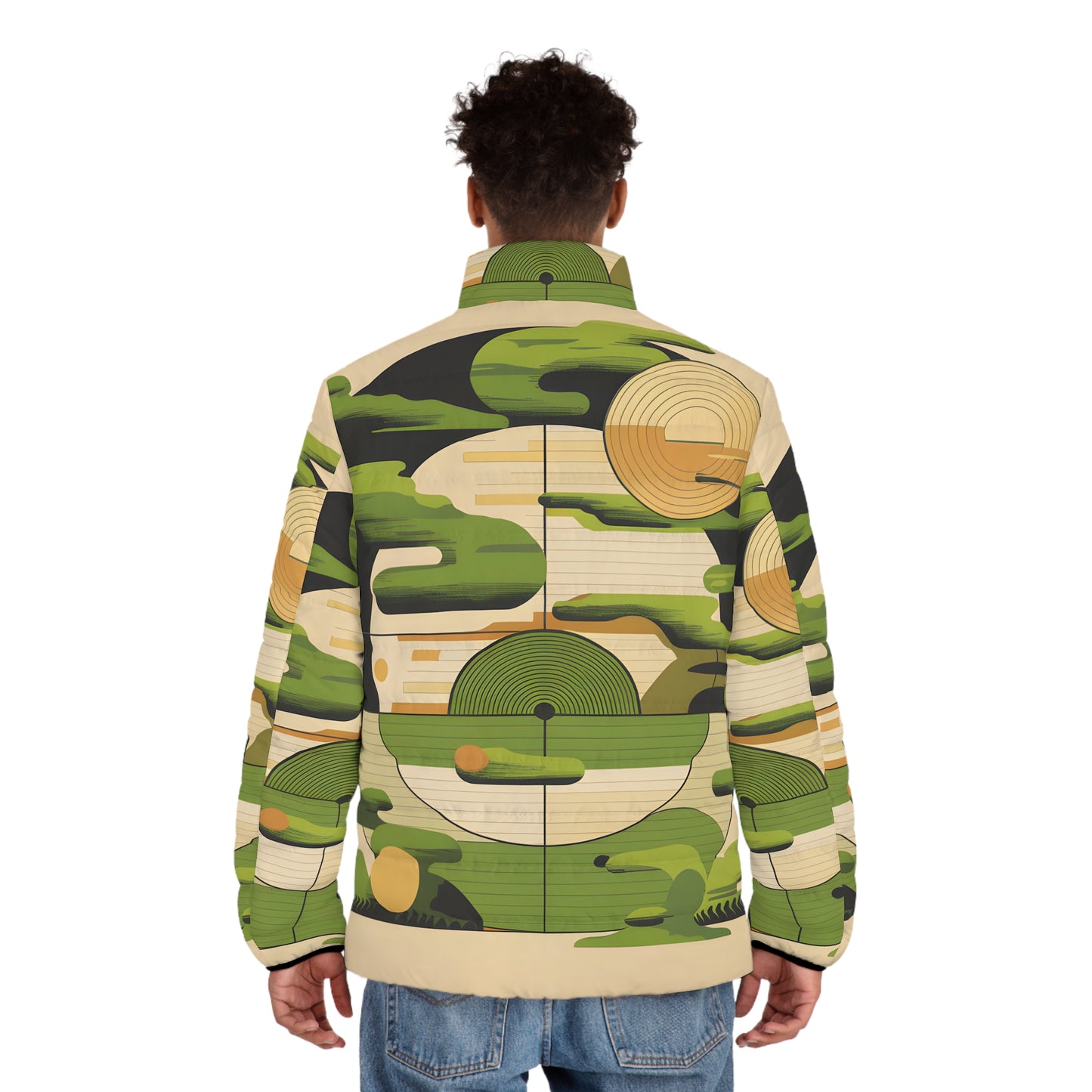 Zen Circles Puffer Jacket Outdoor Adventure Wear Lightweight Stylish Warm Coat