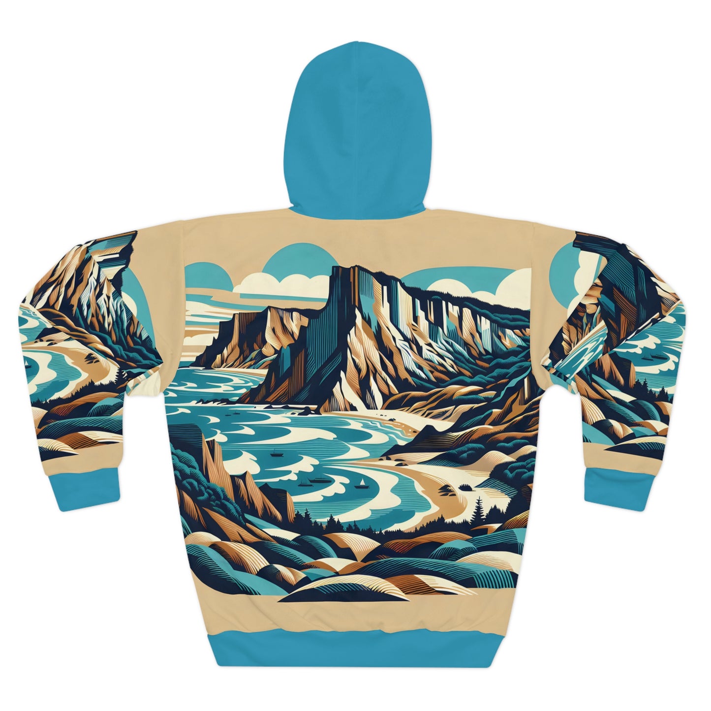 Cape Cod All Over Print Hoodie Outdoor Apparel Travel Fashion Apparel Pullover