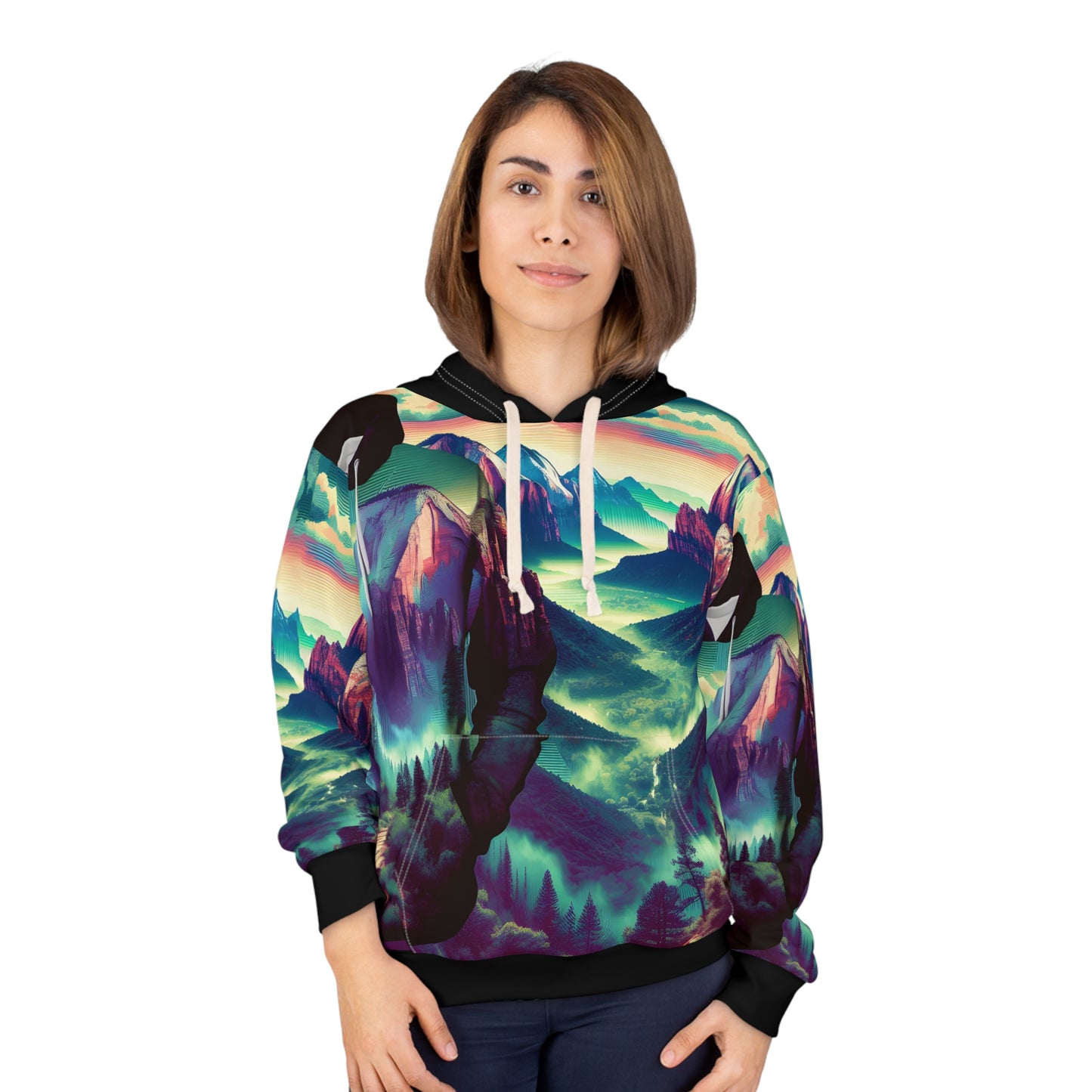 Zion National Park All Over Print Pullover Hoodie Nature Outdoor Travel Apparel