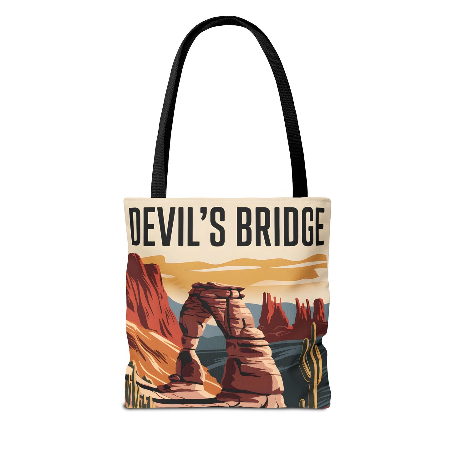 Devils Bridge Tote Bag Unique Design Scenic Landscape Eco-Friendly Carryall
