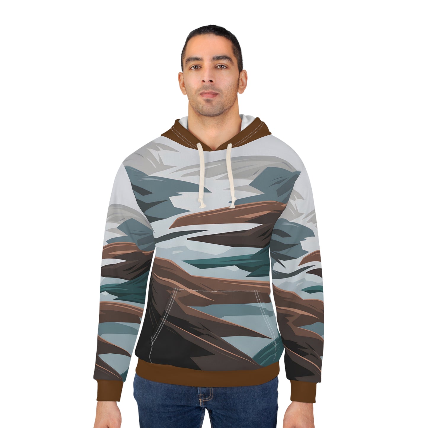 Dusky Mist All Over Print Hoodie Outdoor Travel National Park Travel Apparel