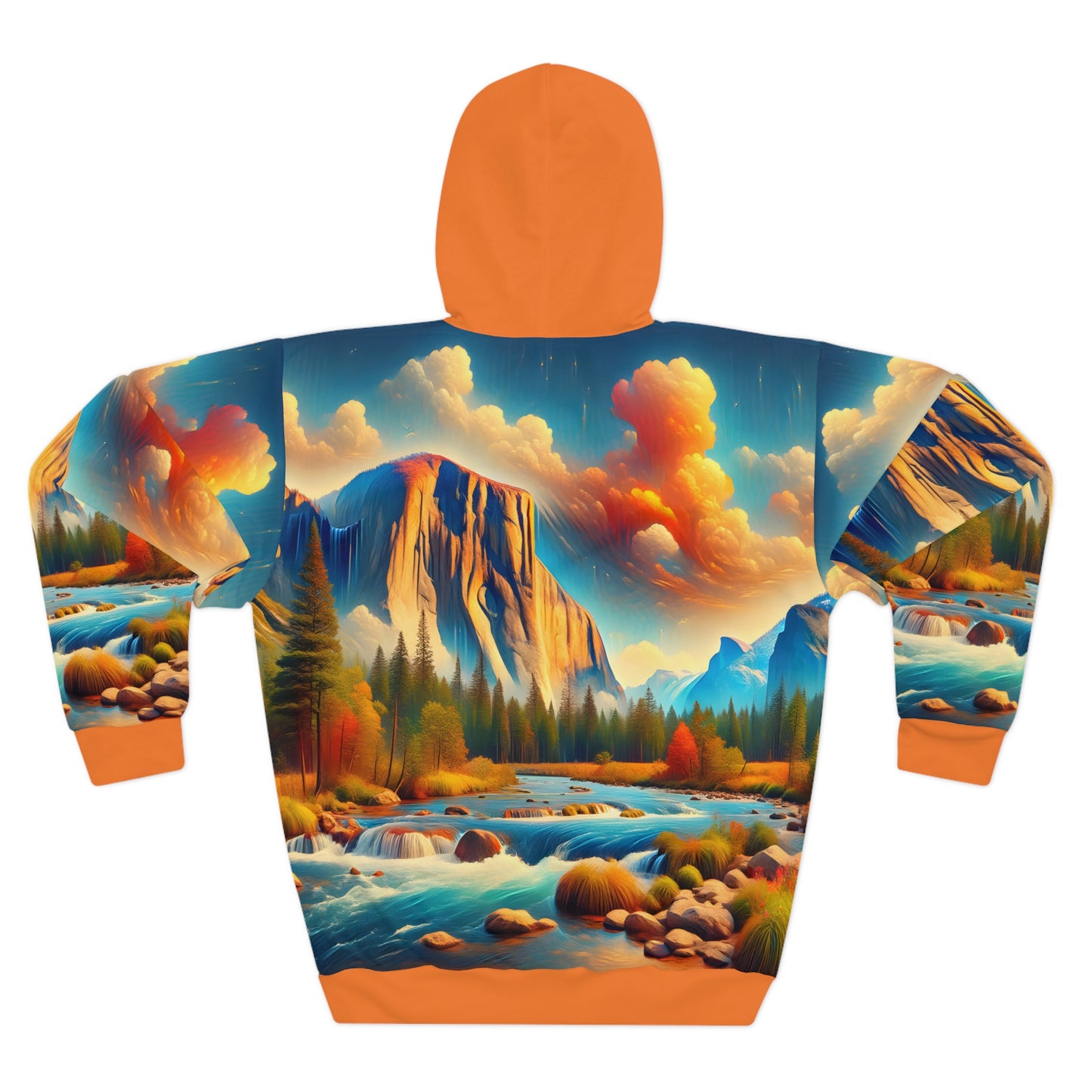 El Capitan 'The Nose' Hoodie All-Over Print Artistic Climbing Adventure Pullover