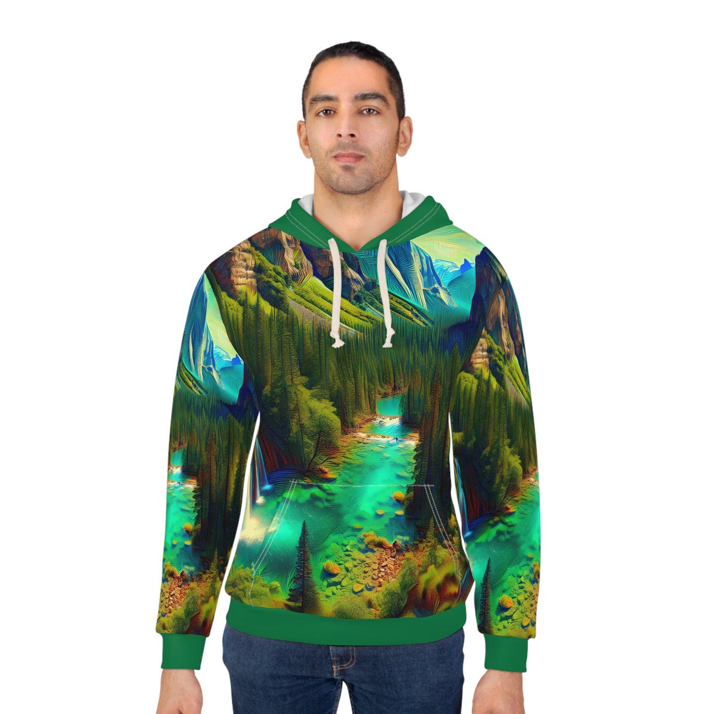 Hanging Lake Trail Artistic All Over Print Hoodie Outdoor Adventure Fashion