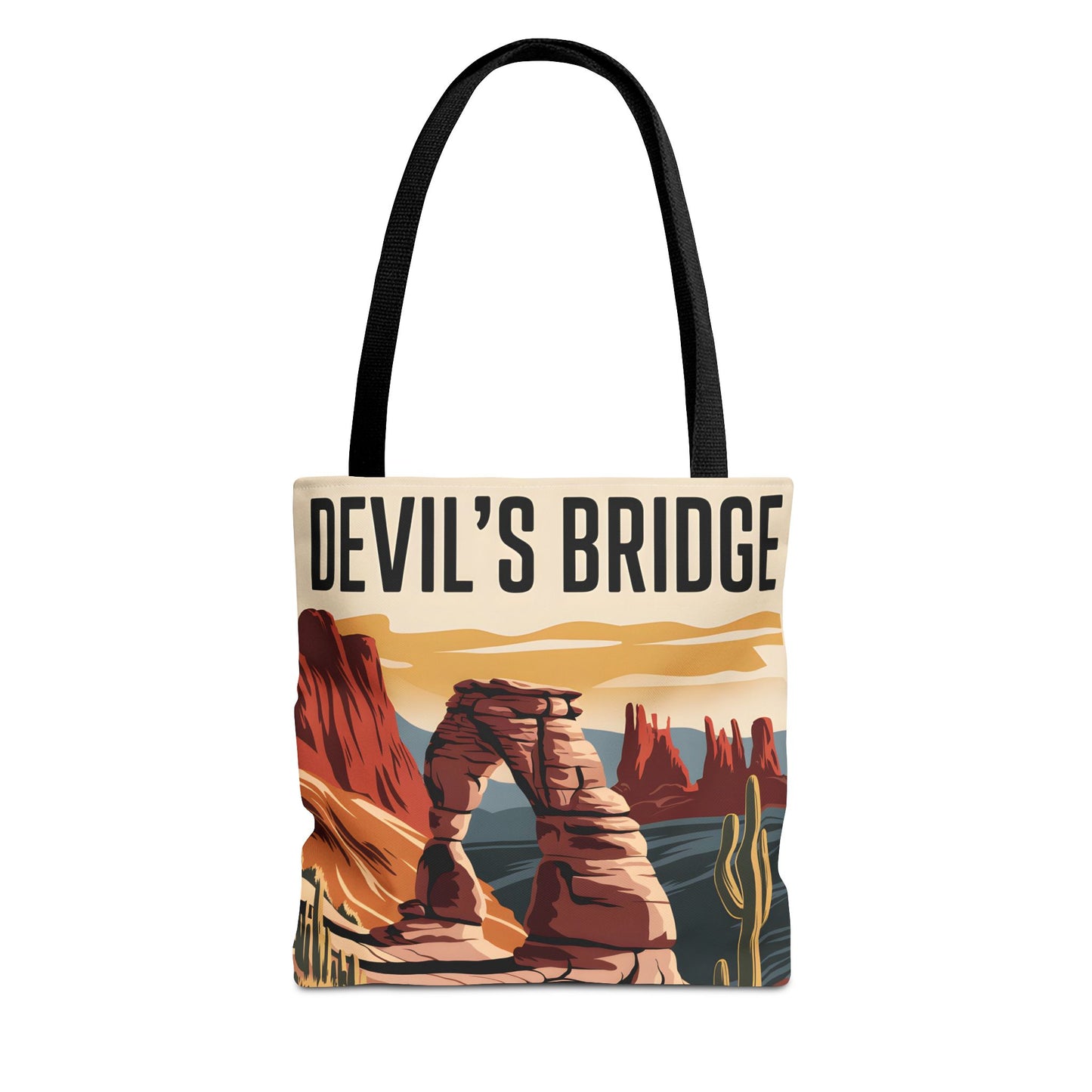 Devils Bridge Tote Bag Unique Design Scenic Landscape Eco-Friendly Carryall
