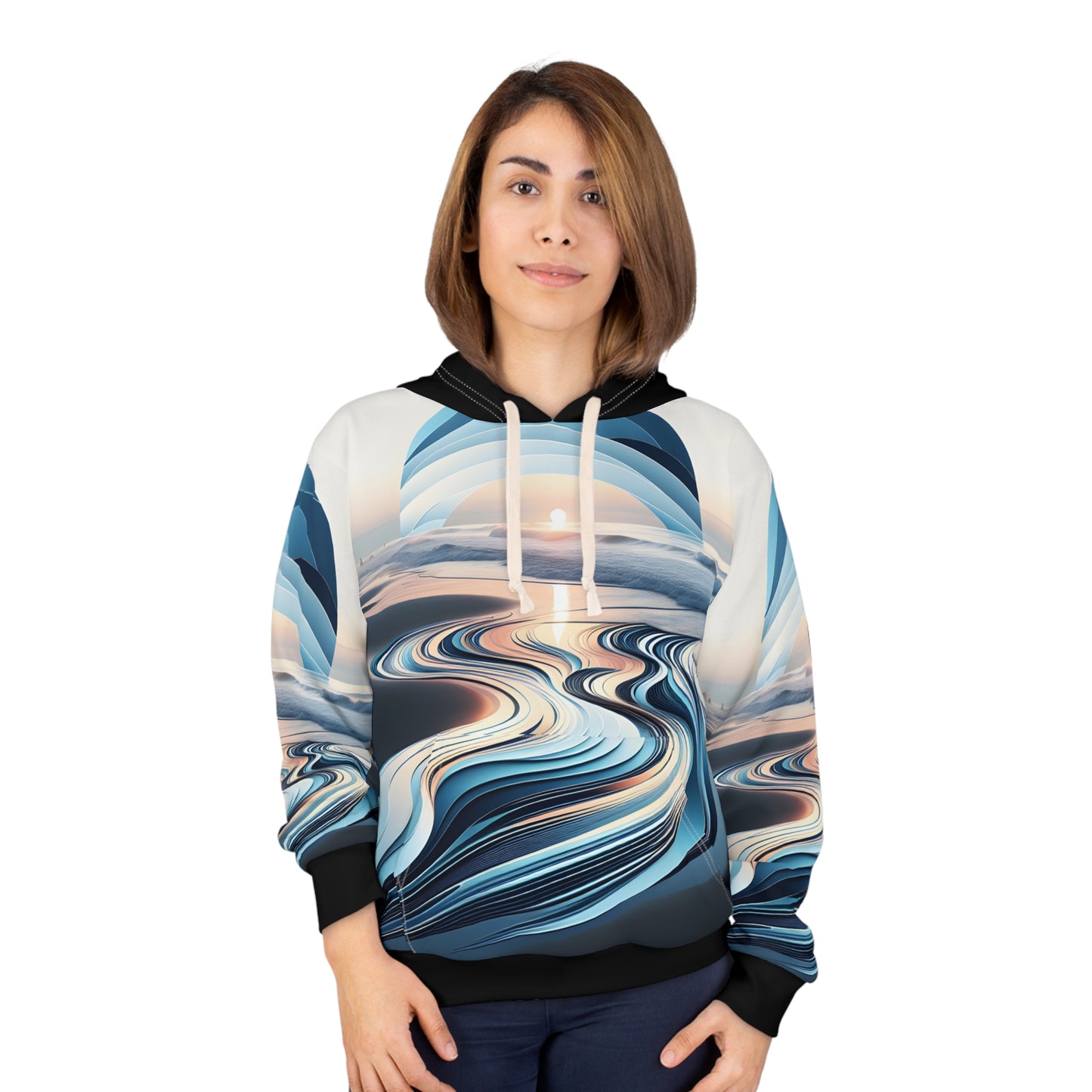 South Padre Island Ocean Wave All Over Print Hoodie Travel Apparel Outdoor Style
