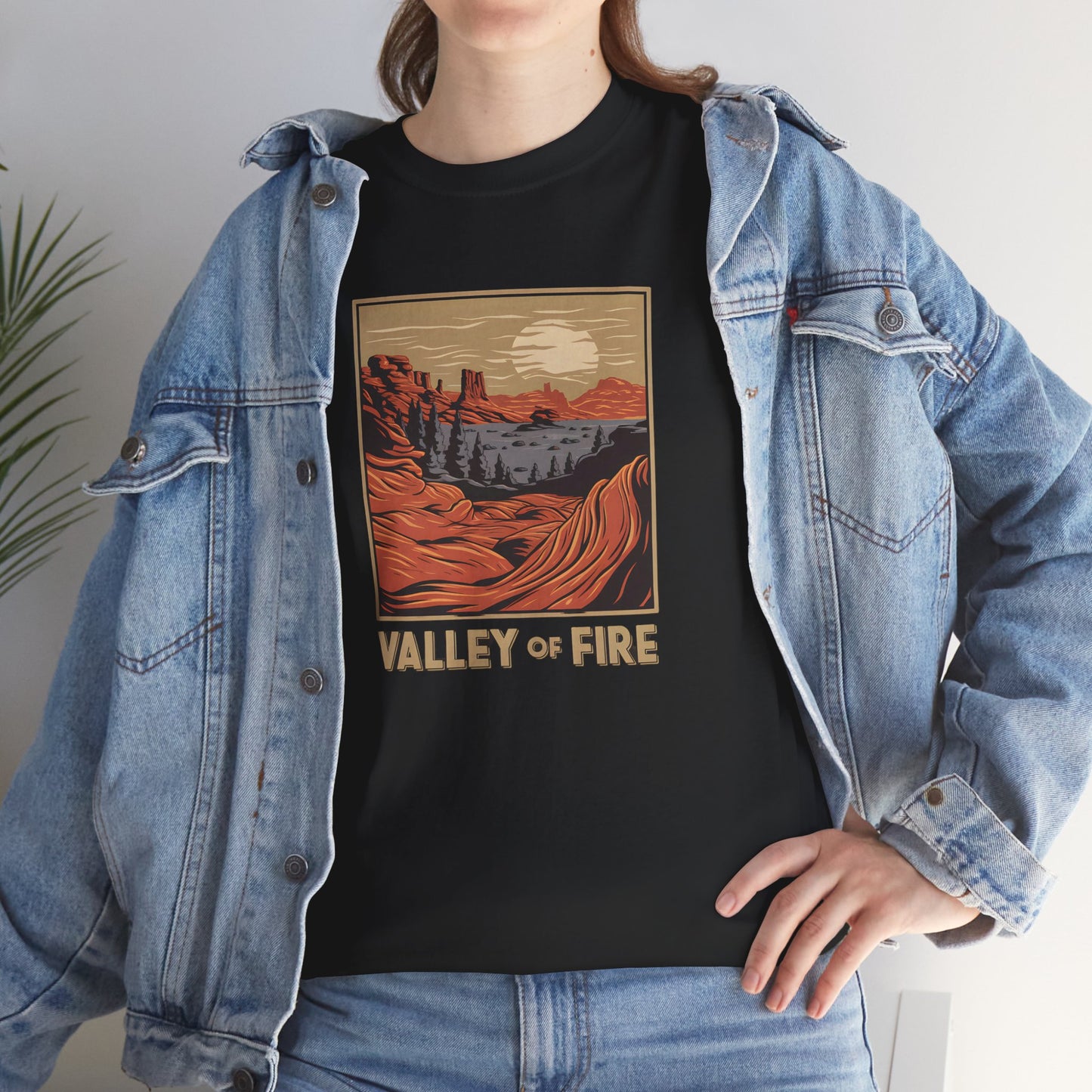 Valley of Fire T-Shirt Vintage Graphic Tee National Park Hiking Nature Desert