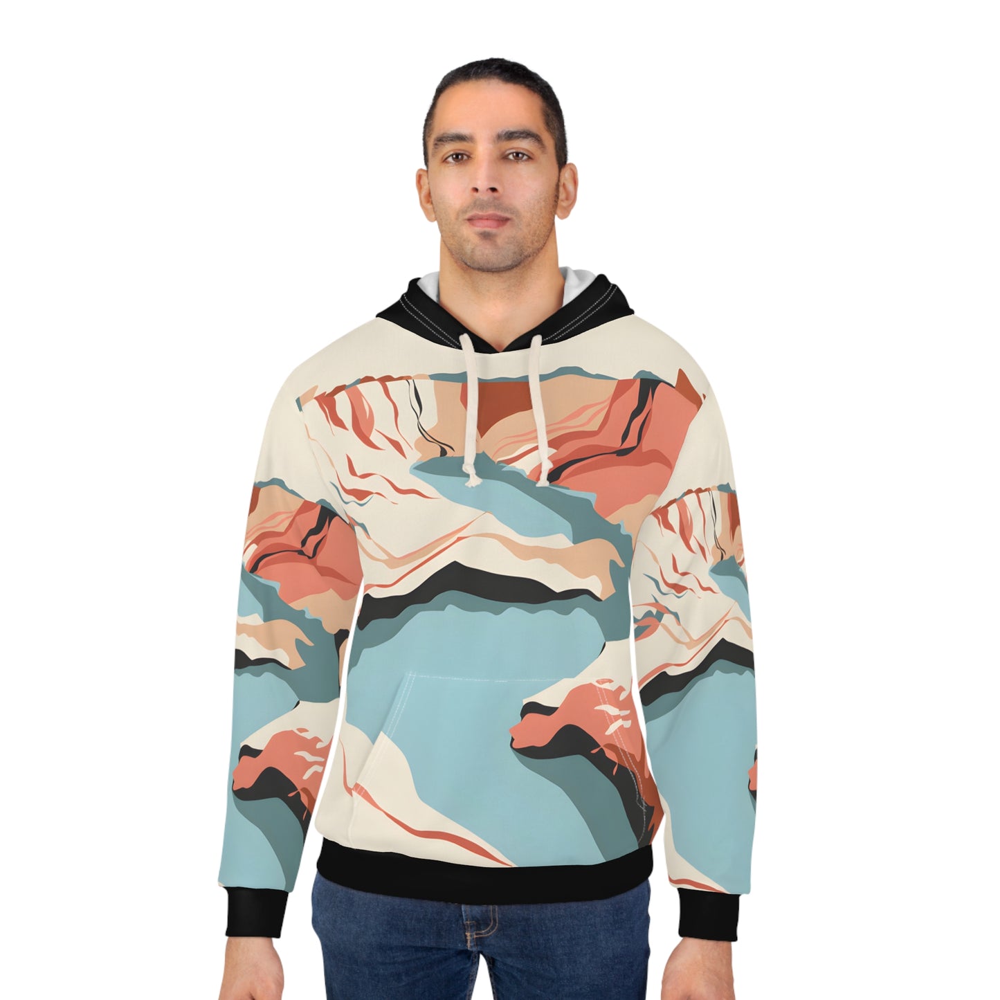 Sunwashed Basin All Over Print Hoodie Outdoor Apparel Travel Adventure Lovers