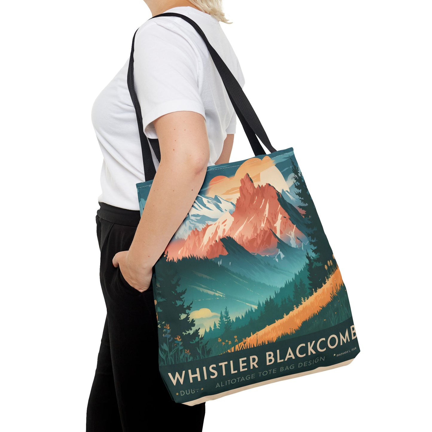 Whistler Blackcomb All Over Print Tote Bag Mountain Landscape Nature Design