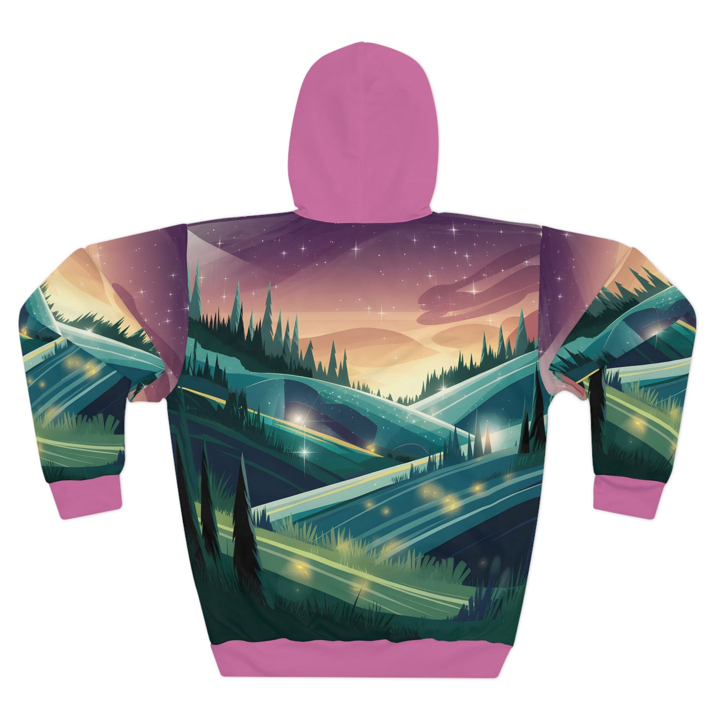 Dreamscape Forest Hoodie All Over Print Night Sky Landscape Aesthetic Pullover