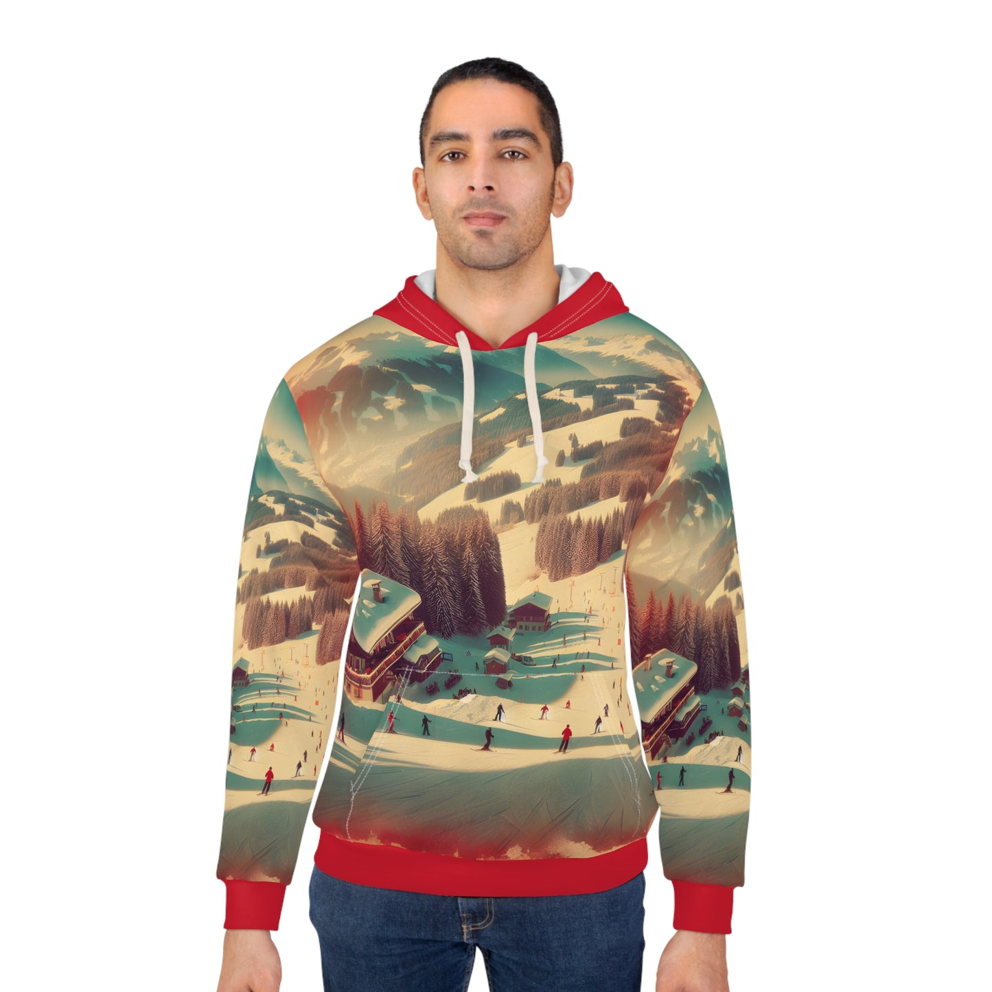 Sierra Nevada All Over Print Pullover Hoodie Outdoor Adventure Travel Apparel