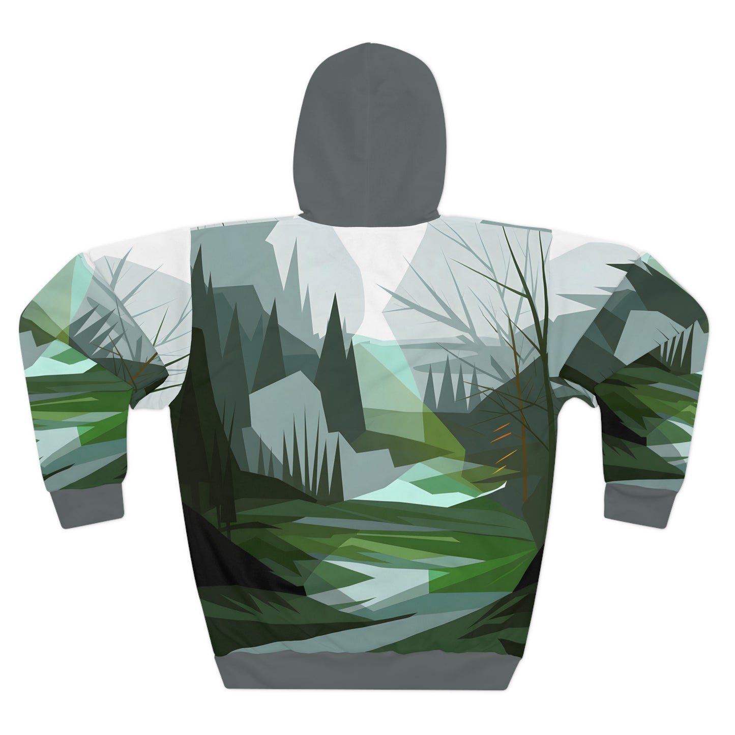 Shadowed Fall All-Over Print Hoodie Outdoor Travel Apparel for Nature Lovers