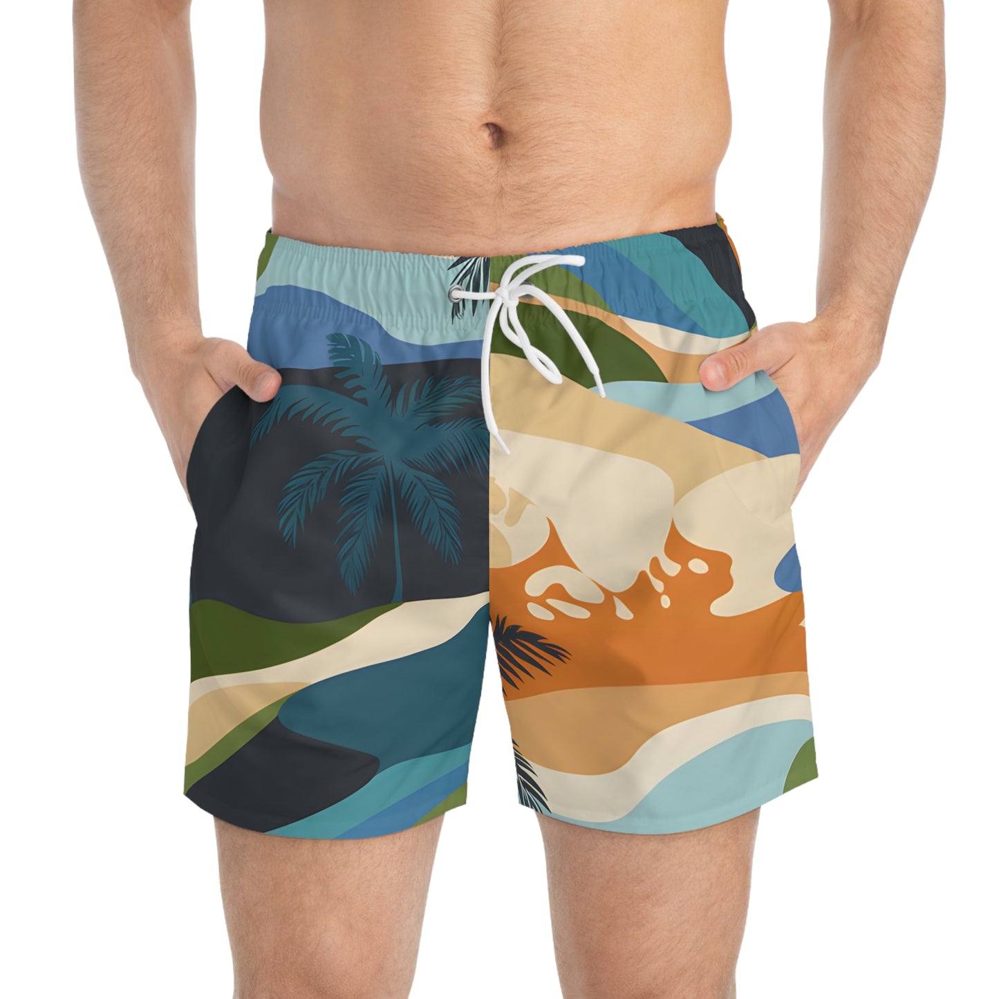 Mirage Break Men's Swim Trunks Stylish Beachwear Quick Dry Summer Surf Aloha