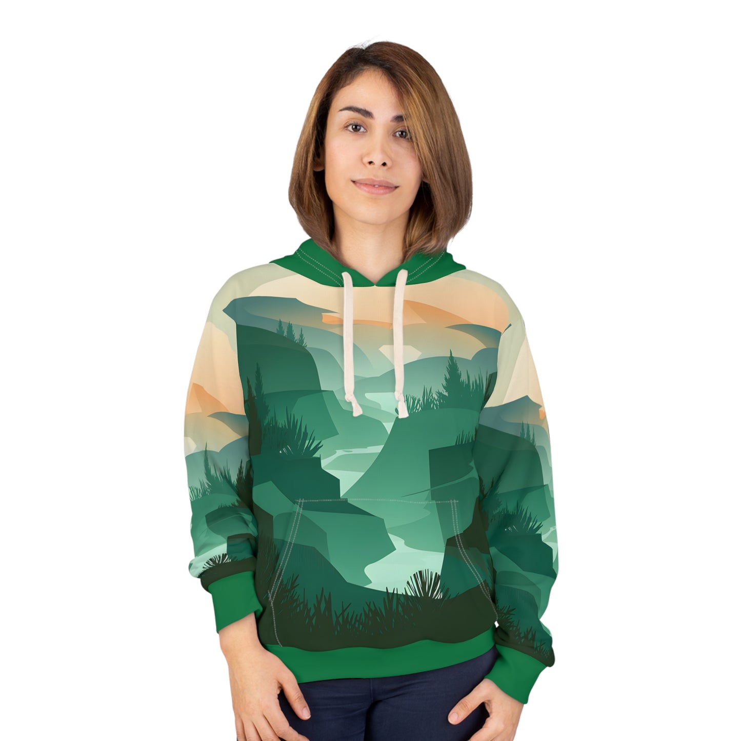 Lush Range All Over Print Hoodie Travel Outdoor Apparel National Parks Nature