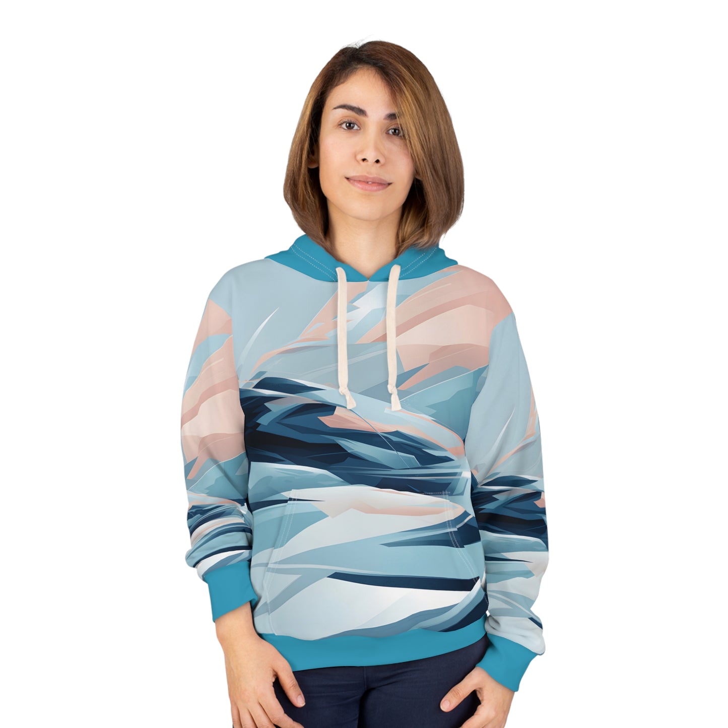 Painted Frost Hoodie All Over Print Winter Art Outdoor Adventure Pullover Gift