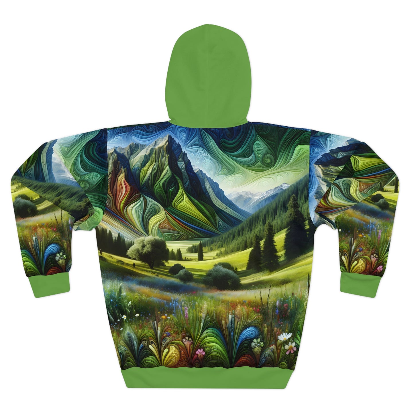 Wonderland Trail All Over Print Hoodie Outdoor Apparel Nature Inspired Travel