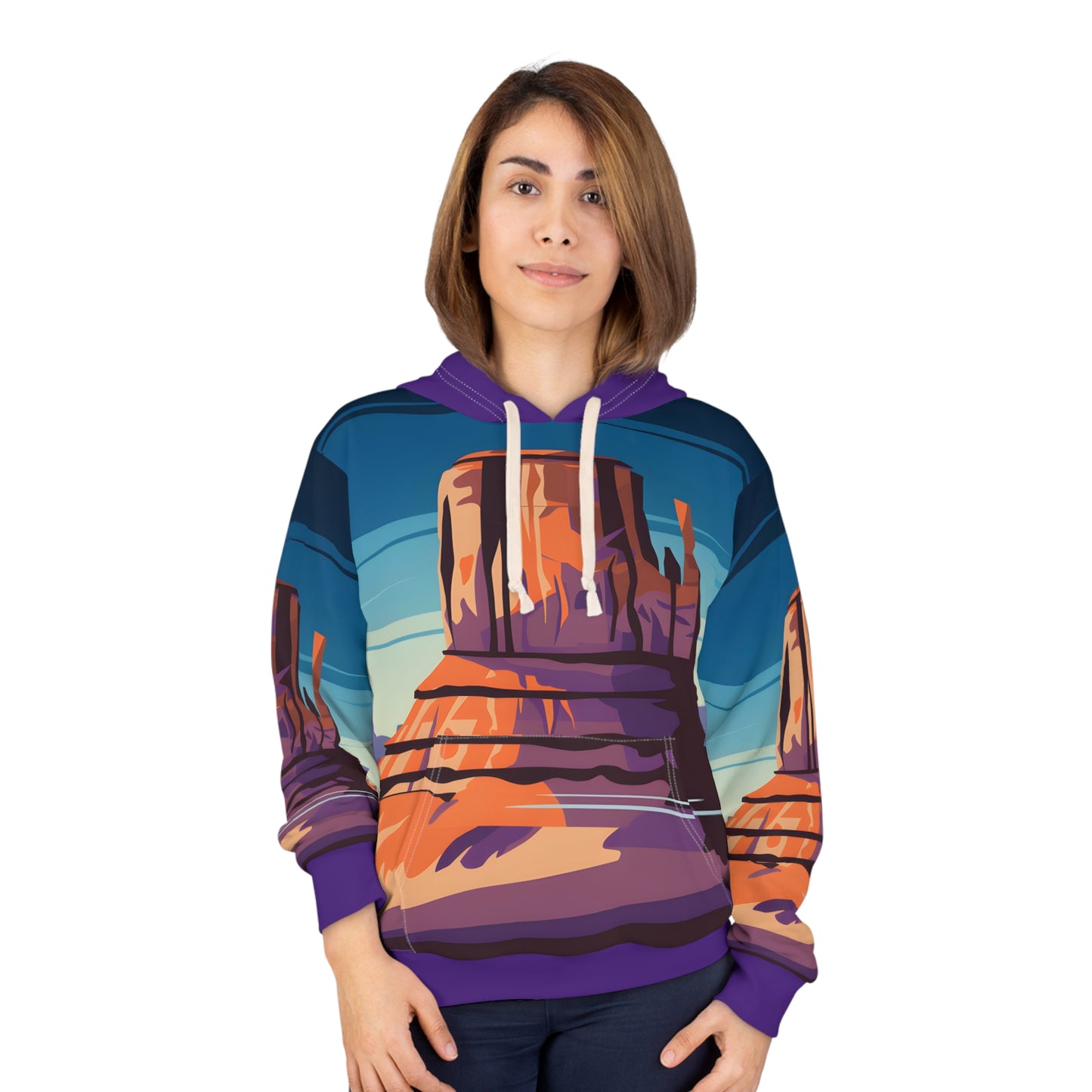 Deep Sky Mesa National Park All-Over Print Pullover Hoodie Outdoor Apparel