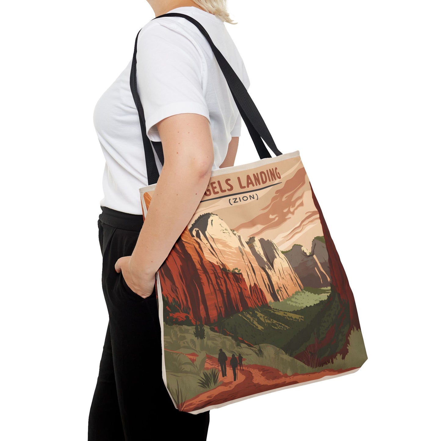 Angels Landing Zion National Park All Over Print Tote Bag Hiking Gift Apparel