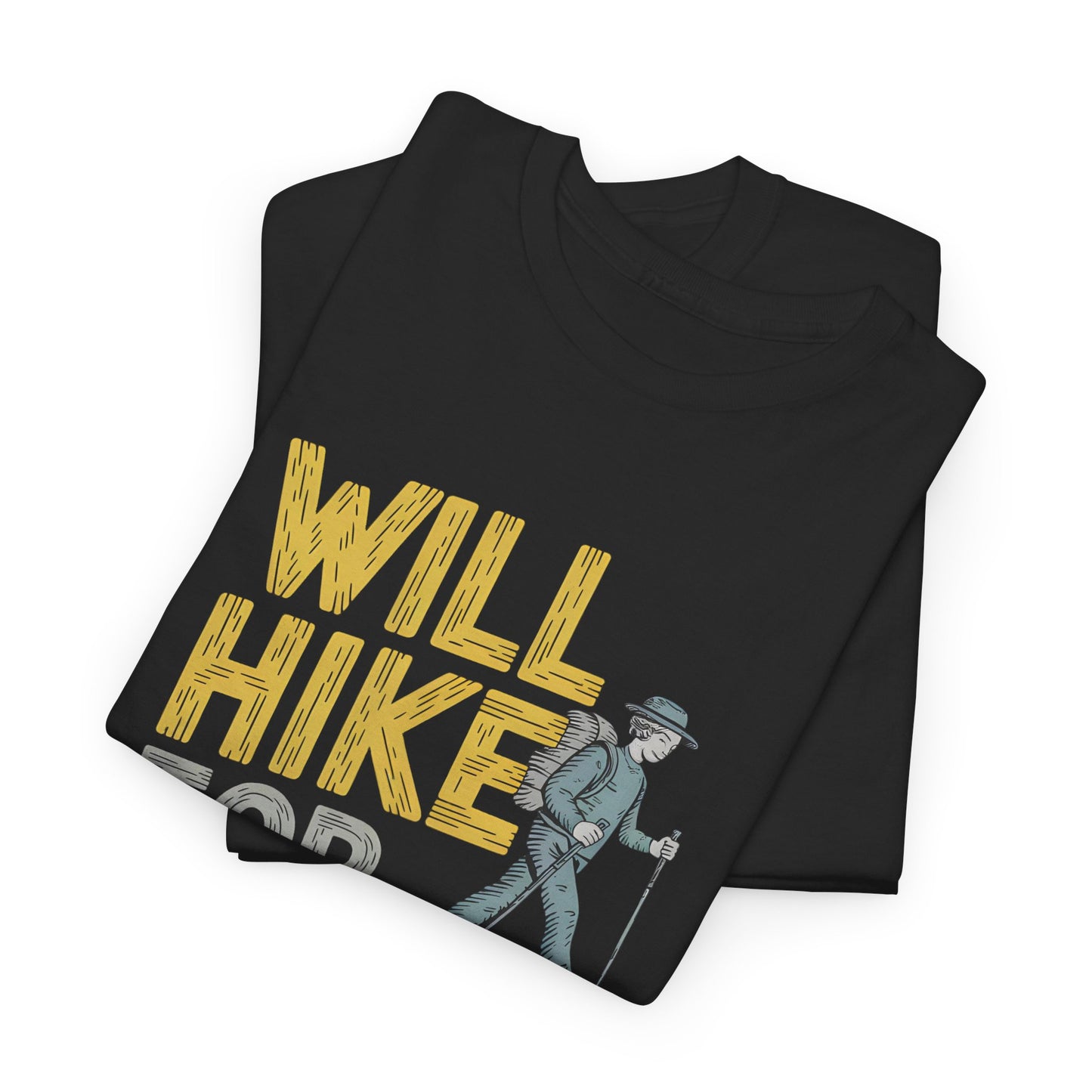Will Hike For Snacks Hiking T-Shirt Outdoor Adventure Short Sleeve Apparel