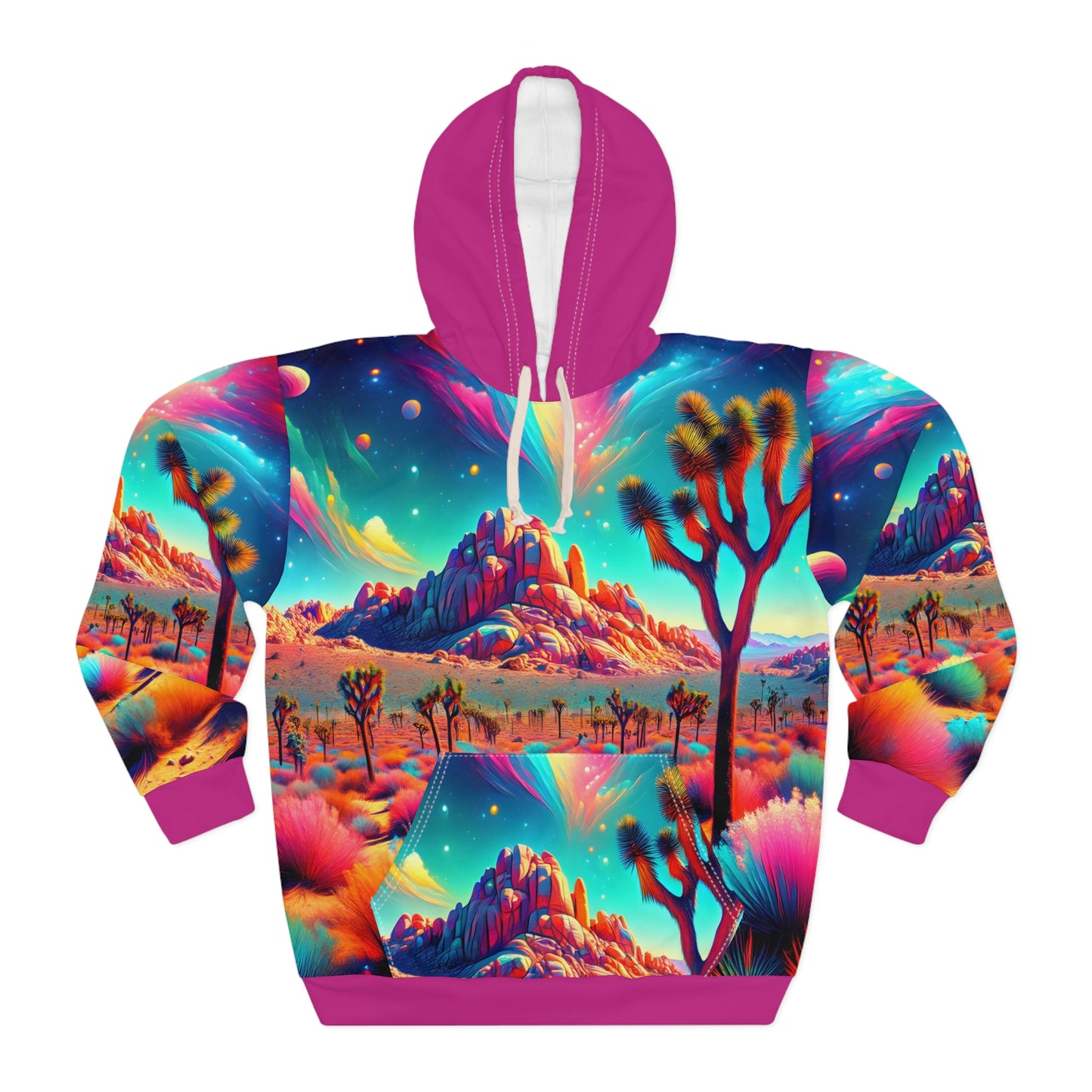 Joshua Tree National Park Hoodie AOP Vibrant Artistic Adventure Pullover