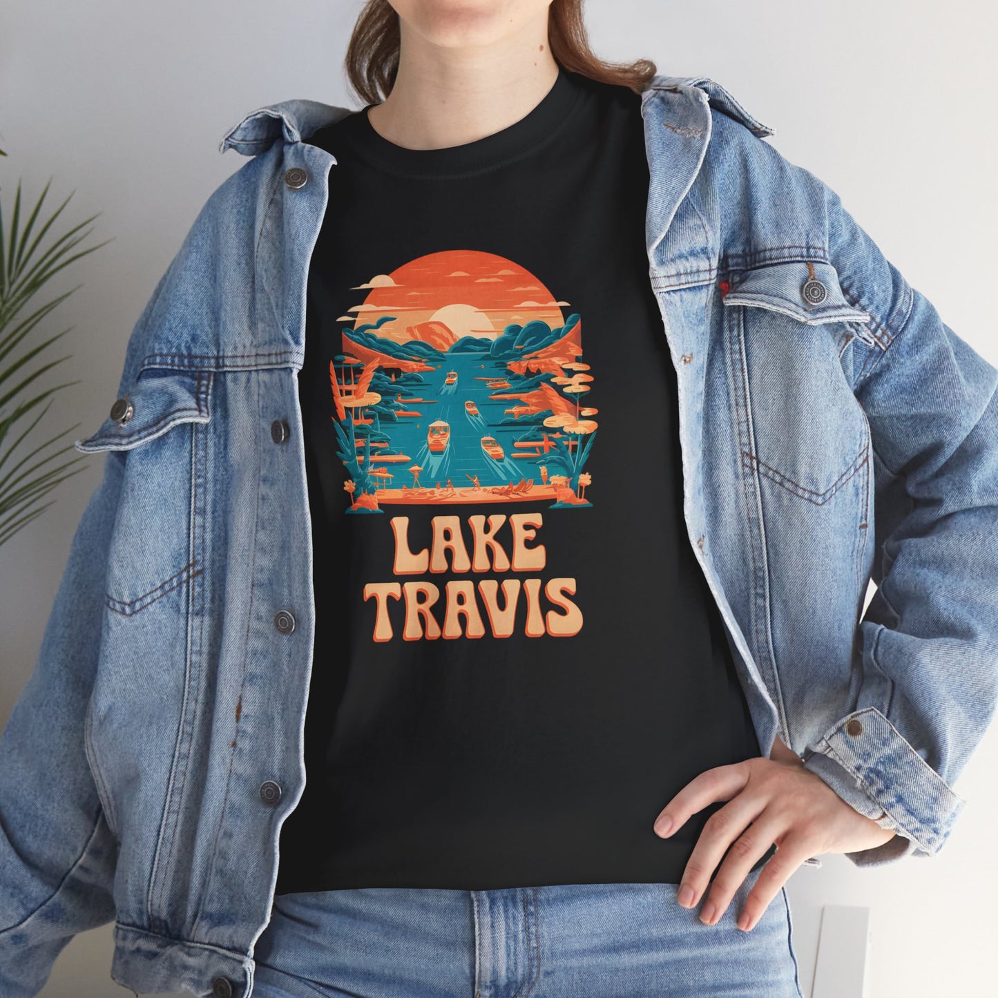Lake Travis Texas Vintage T-Shirt Boating Adventure Graphic Tee Gift Idea