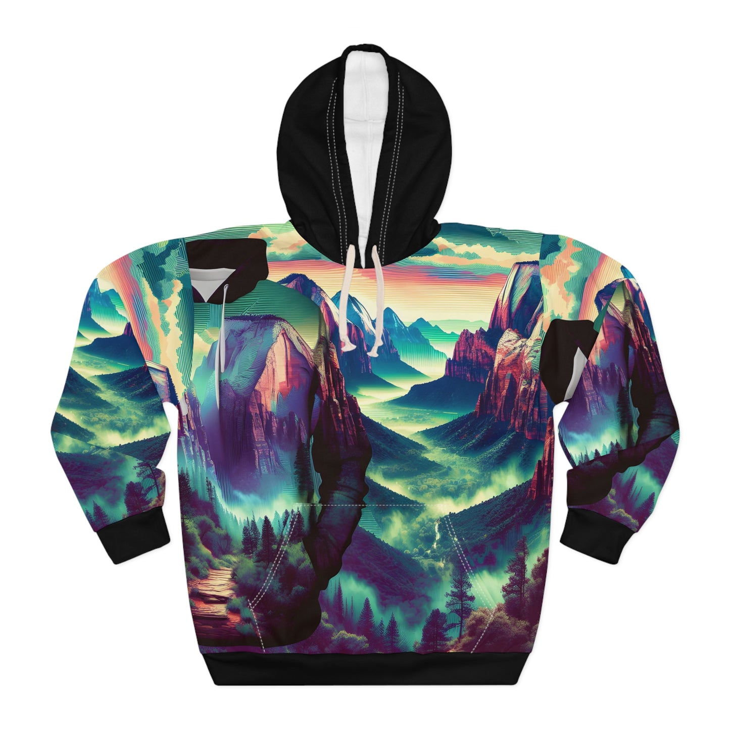 Zion National Park All Over Print Pullover Hoodie Nature Outdoor Travel Apparel