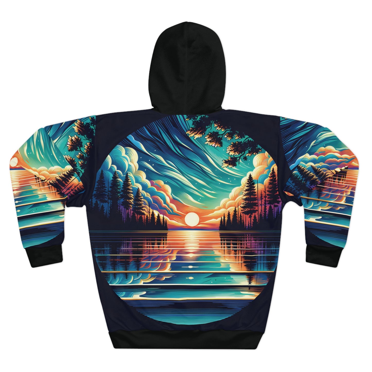 Lake Lanier Hoodie All Over Print Outdoor Adventure Travel Georgia Pullover