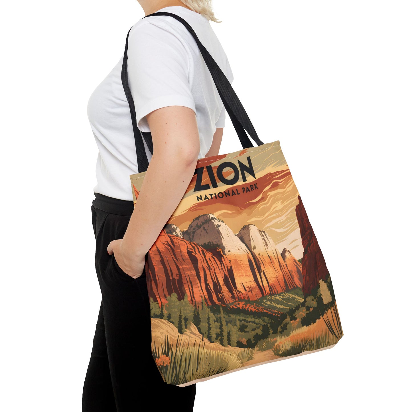 Zion National Park All Over Print Tote Bag Nature Landscape Travel Gift Apparel