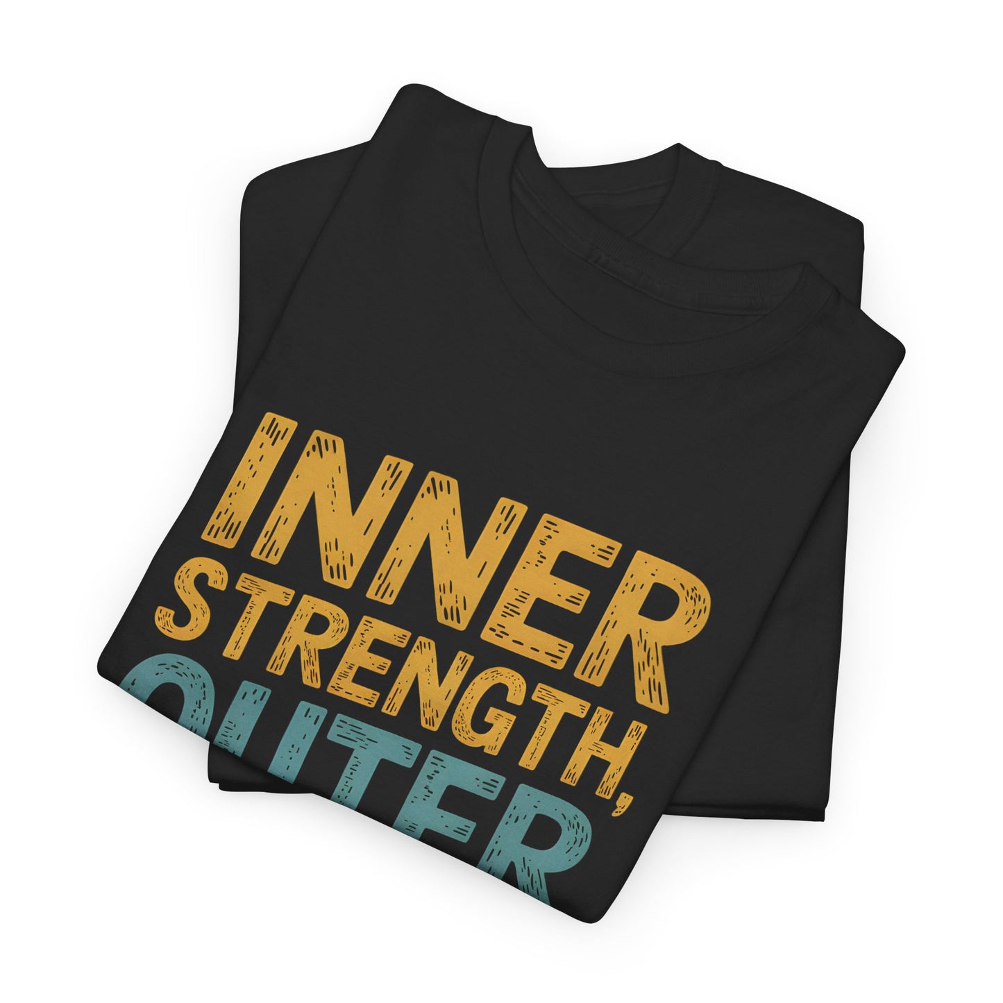 Inner Strength Outer Peace Motivational Graphic Print Short Sleeve T Shirt