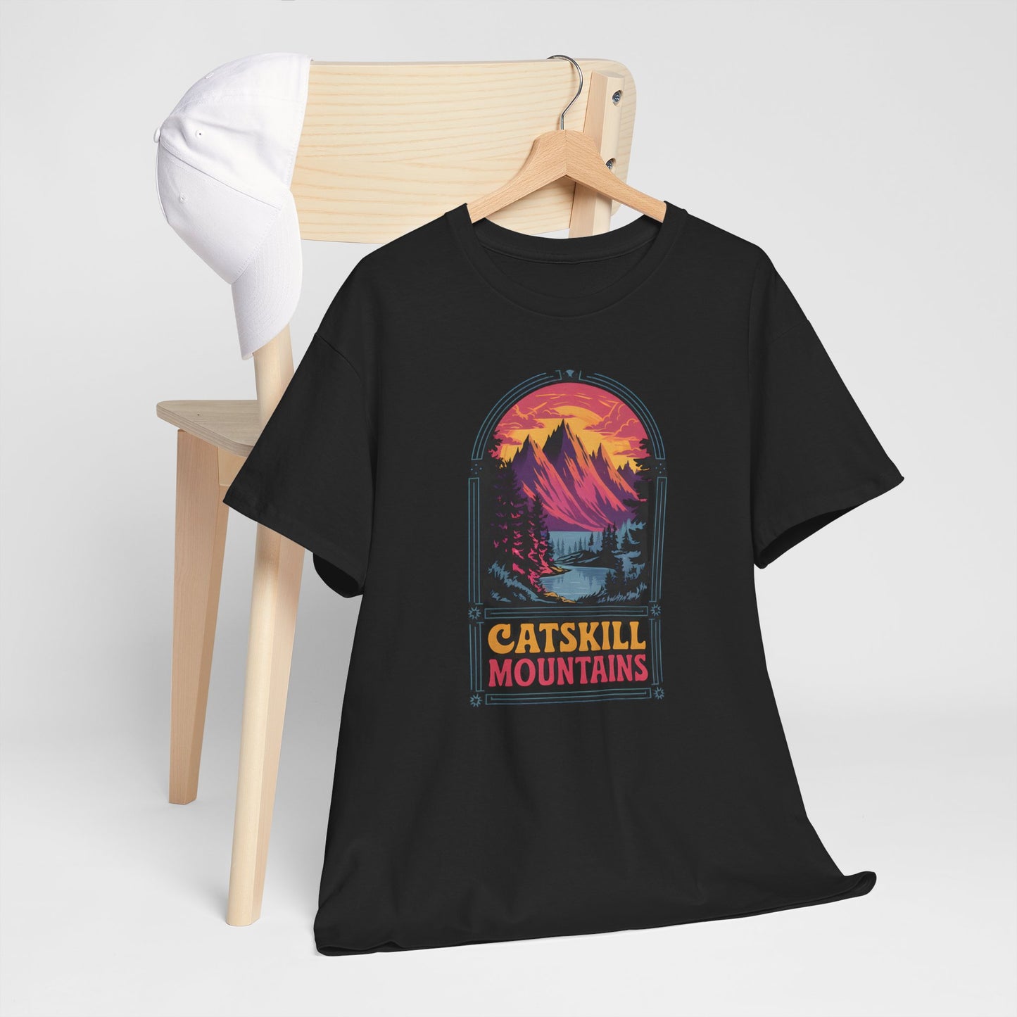 Catskill Mountains Vintage T-Shirt Hiker Gift Outdoors Nature Lover Tee