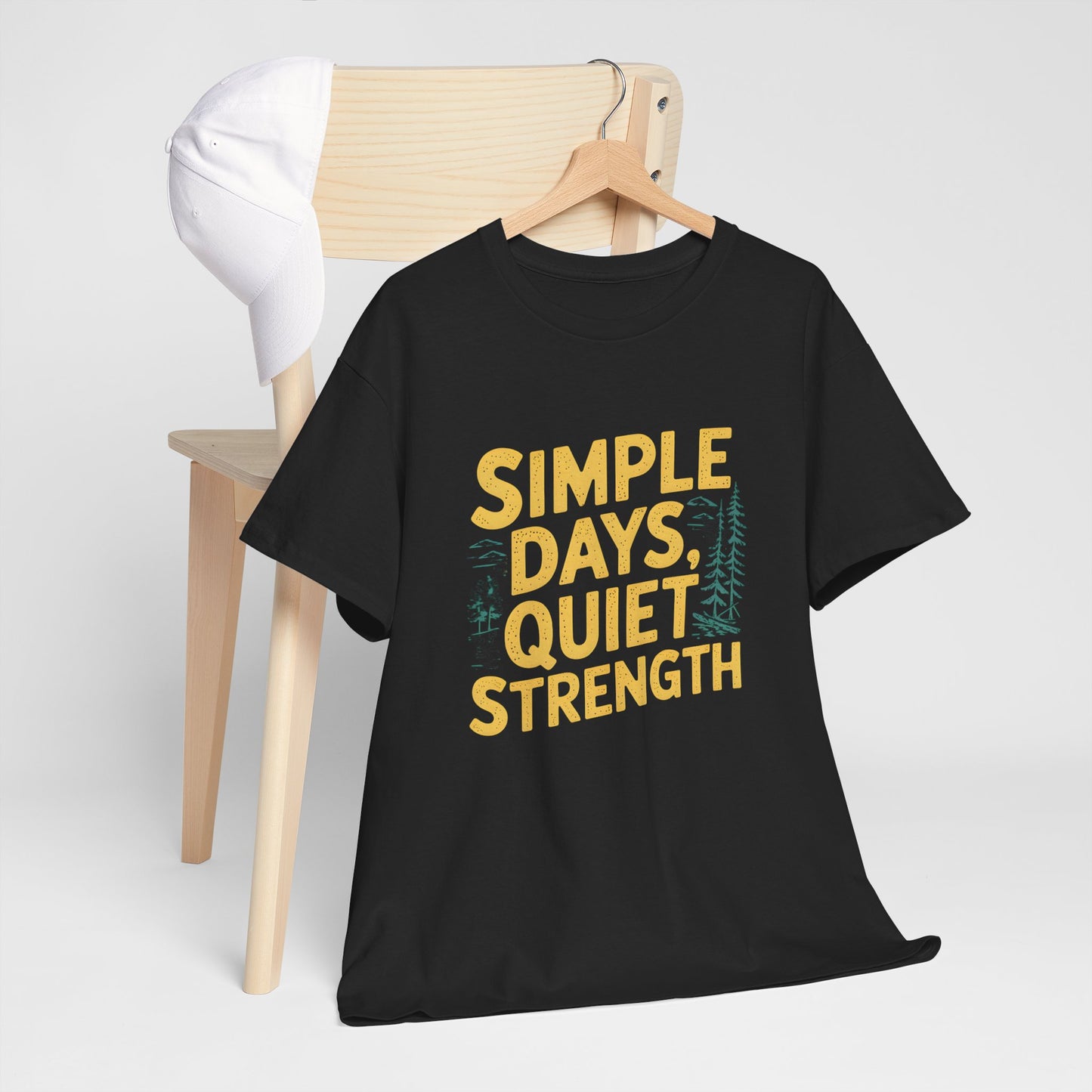 Simple Days Quiet Strength Retro T-Shirt Outdoors Nature Apparel Short Sleeve