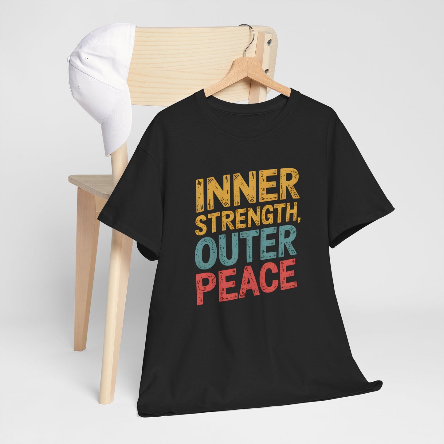 Inner Strength Outer Peace Motivational Graphic Print Short Sleeve T Shirt