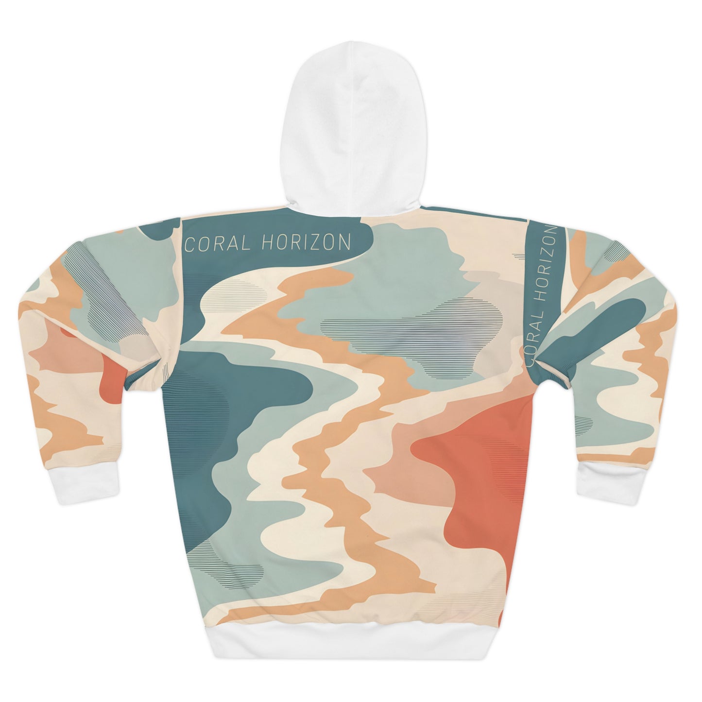 Coral Horizon All Over Print Hoodie for Travel and Outdoor Adventures Apparel