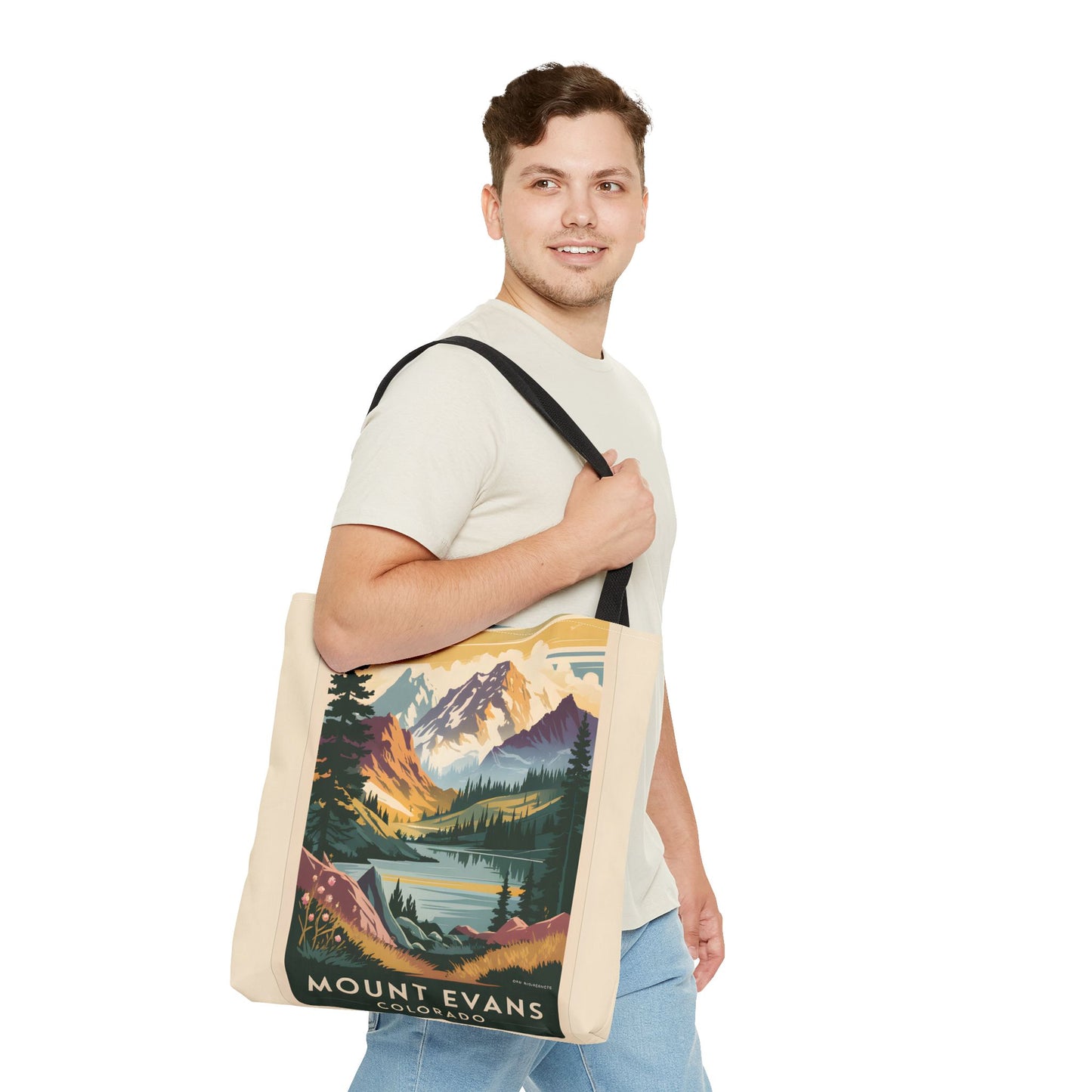 Mount Evans Colorado All Over Print Tote Bag Nature Scene Travel Gift Apparel