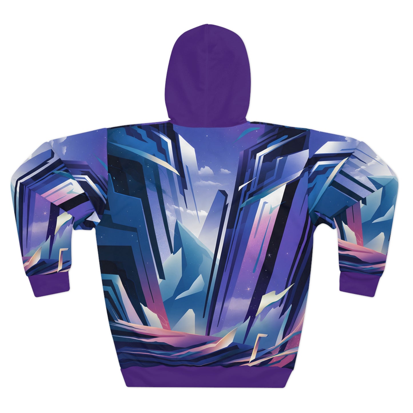 Celestial Crags All Over Print Pullover Hoodie for Outdoor Adventure Lovers