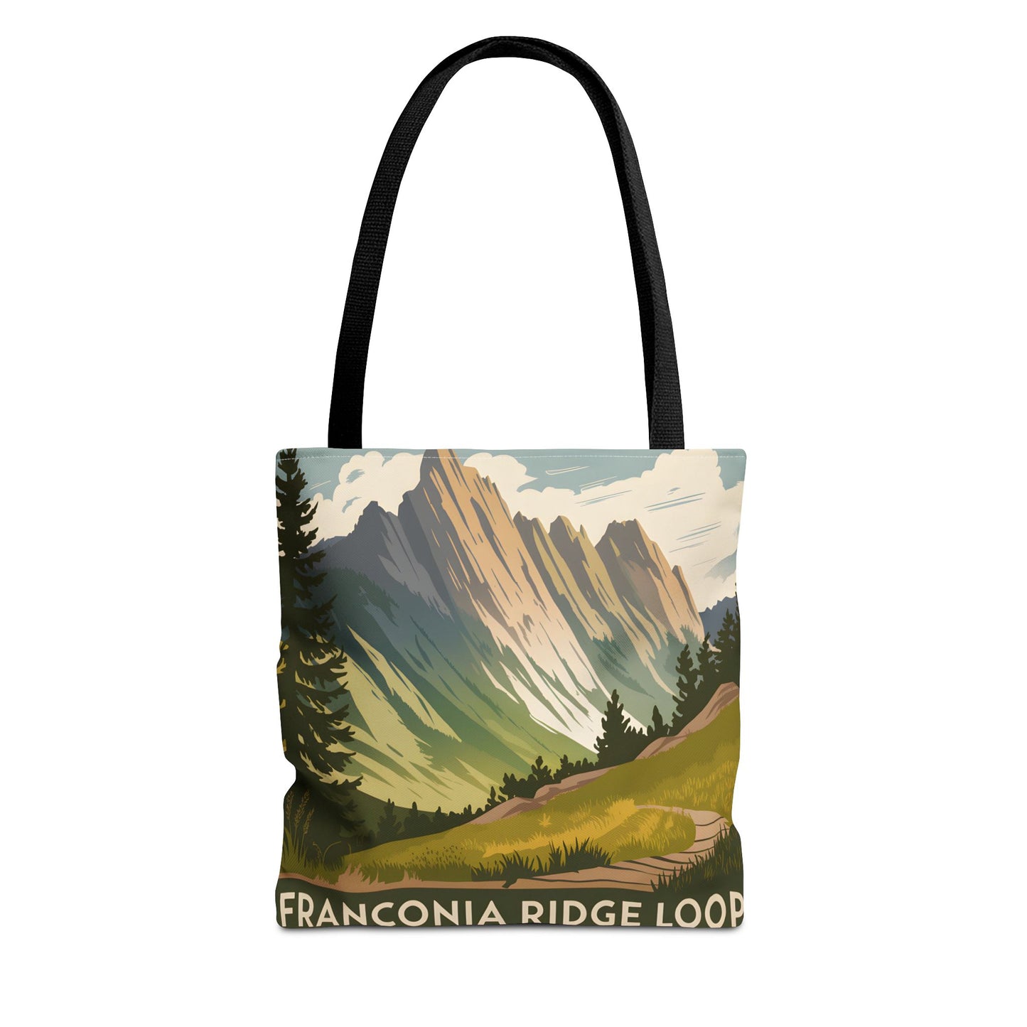 Franconia Ridge Loop Tote Bag New Hampshire Mountain Landscape All Over Print