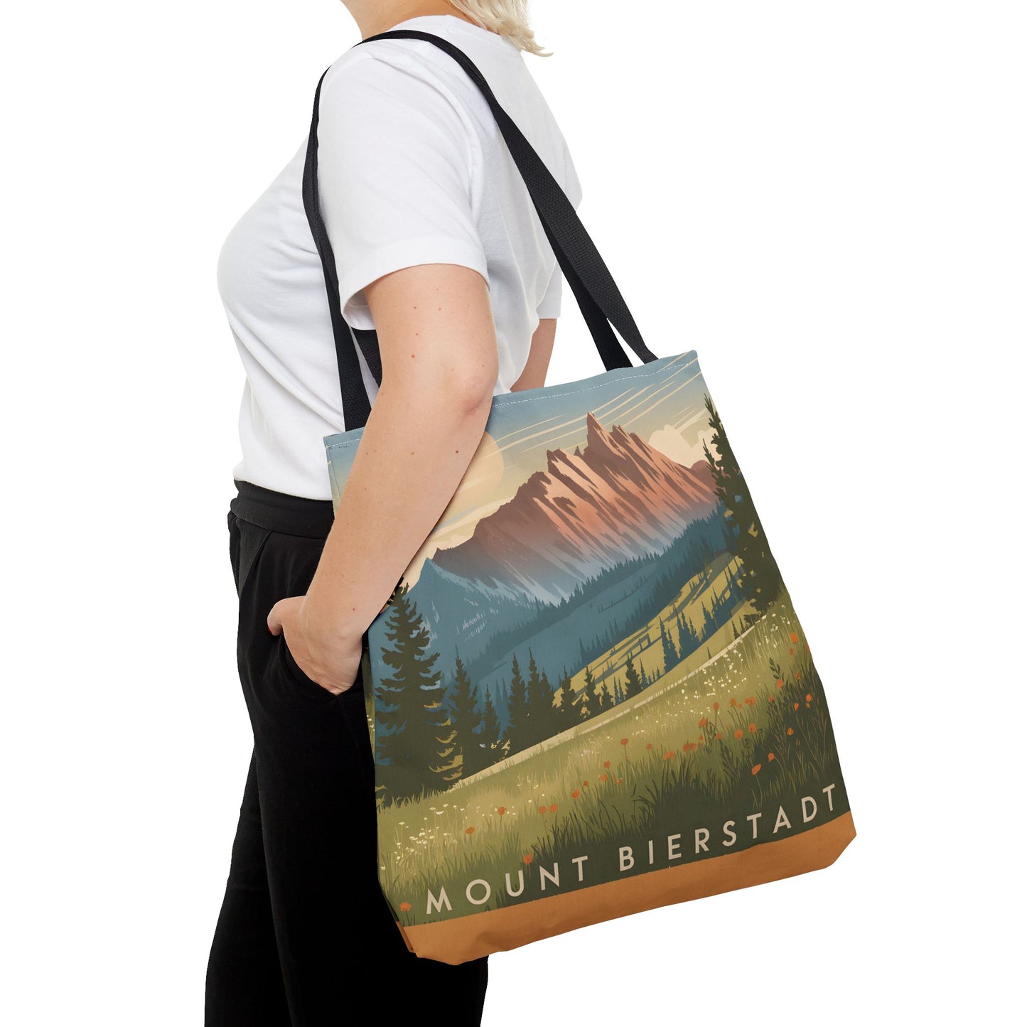 Mount Bierstadt All Over Print Tote Bag Nature Scene Outdoor Travel Apparel