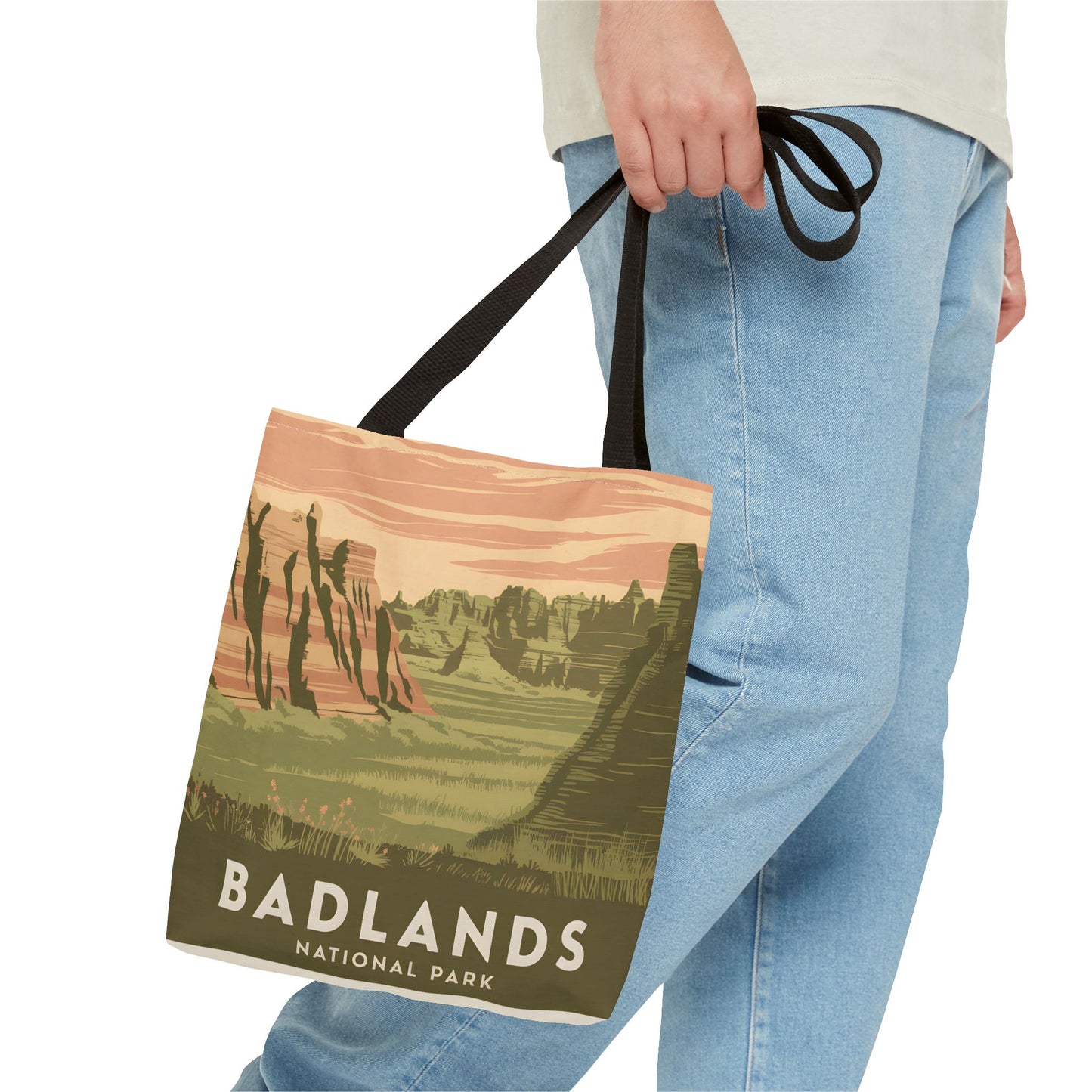 Badlands National Park All Over Print Tote Bag Eco-Friendly Travel Accessory