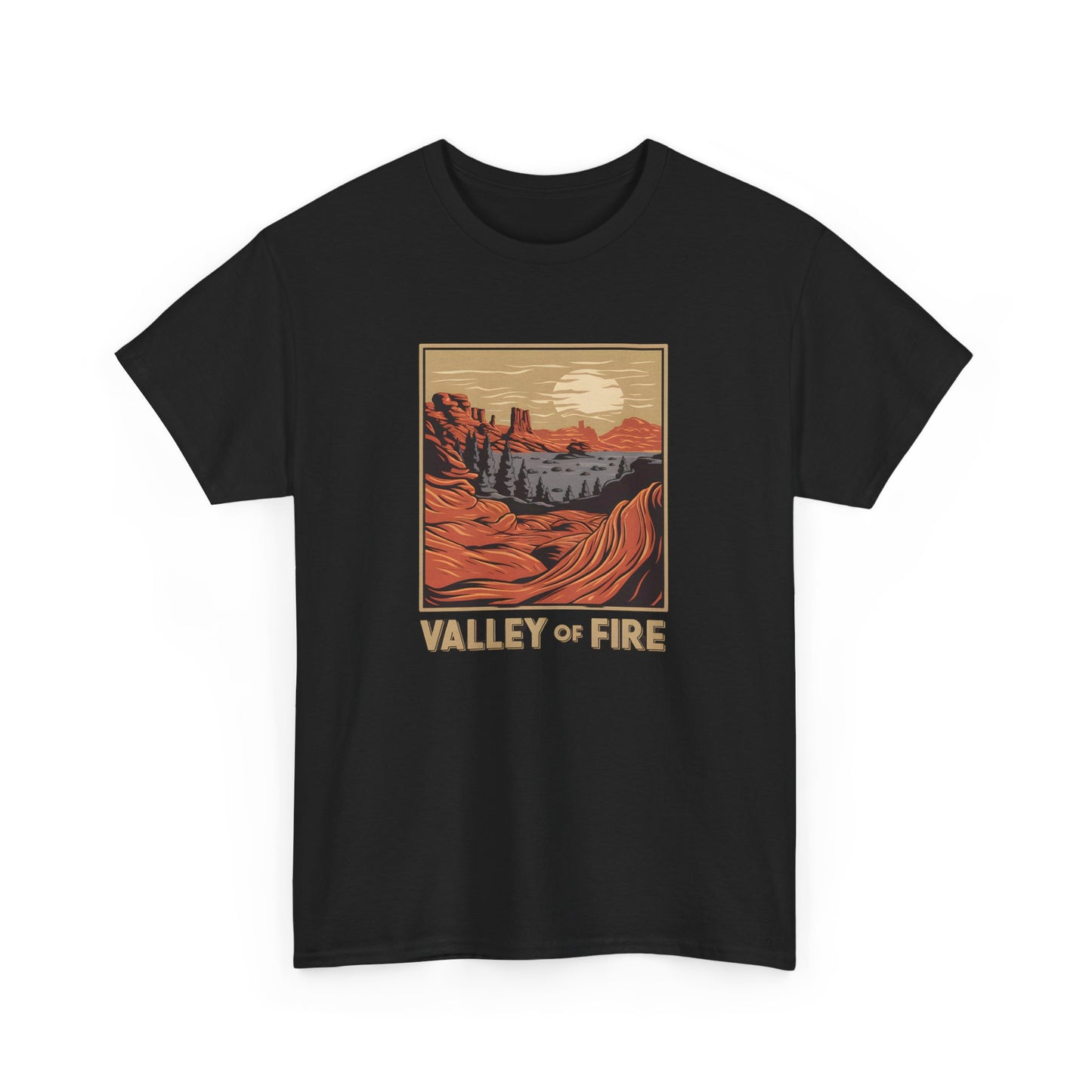 Valley of Fire T-Shirt Vintage Graphic Tee National Park Hiking Nature Desert