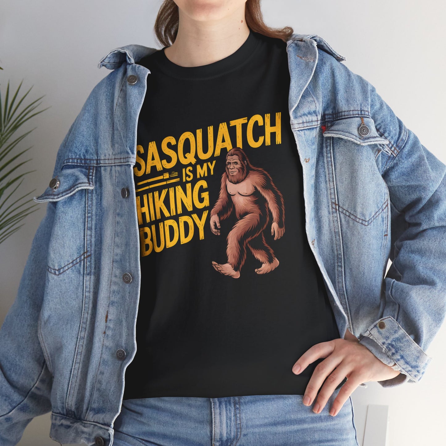 Sasquatch T-Shirt Hiking Buddy Trail Bigfoot Graphic Tee Funny Outdoor Gift
