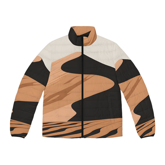 Sculpted Dunes Puffer Jacket Outdoor Fashionable Warm Jacket for Men and Women