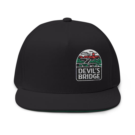 Devil's Bridge Flat Bill Hat Outdoors Adventure Cap Adjustable Cap Apparel