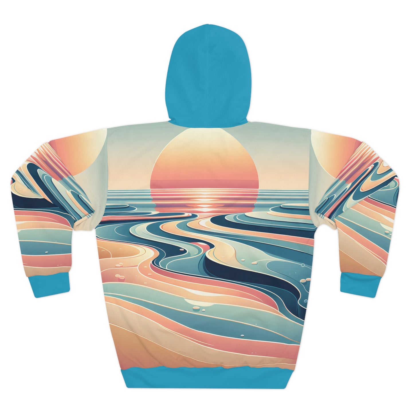 Waikiki Sunset All-Over Print Hoodie Travel Outdoor Apparel Unisex Fashion