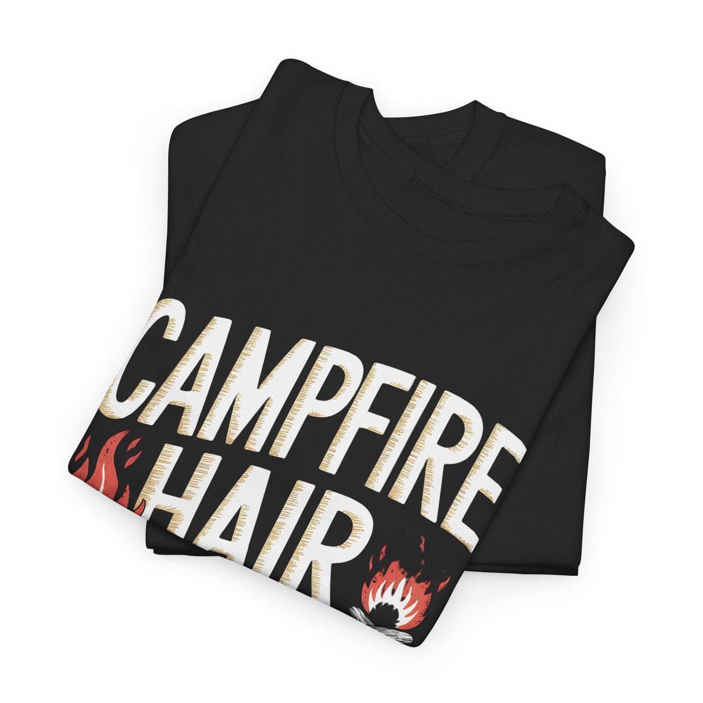 Campfire Hair Club T-Shirt Unisex Funny Camping Bonfire Outdoors Graphic Tee