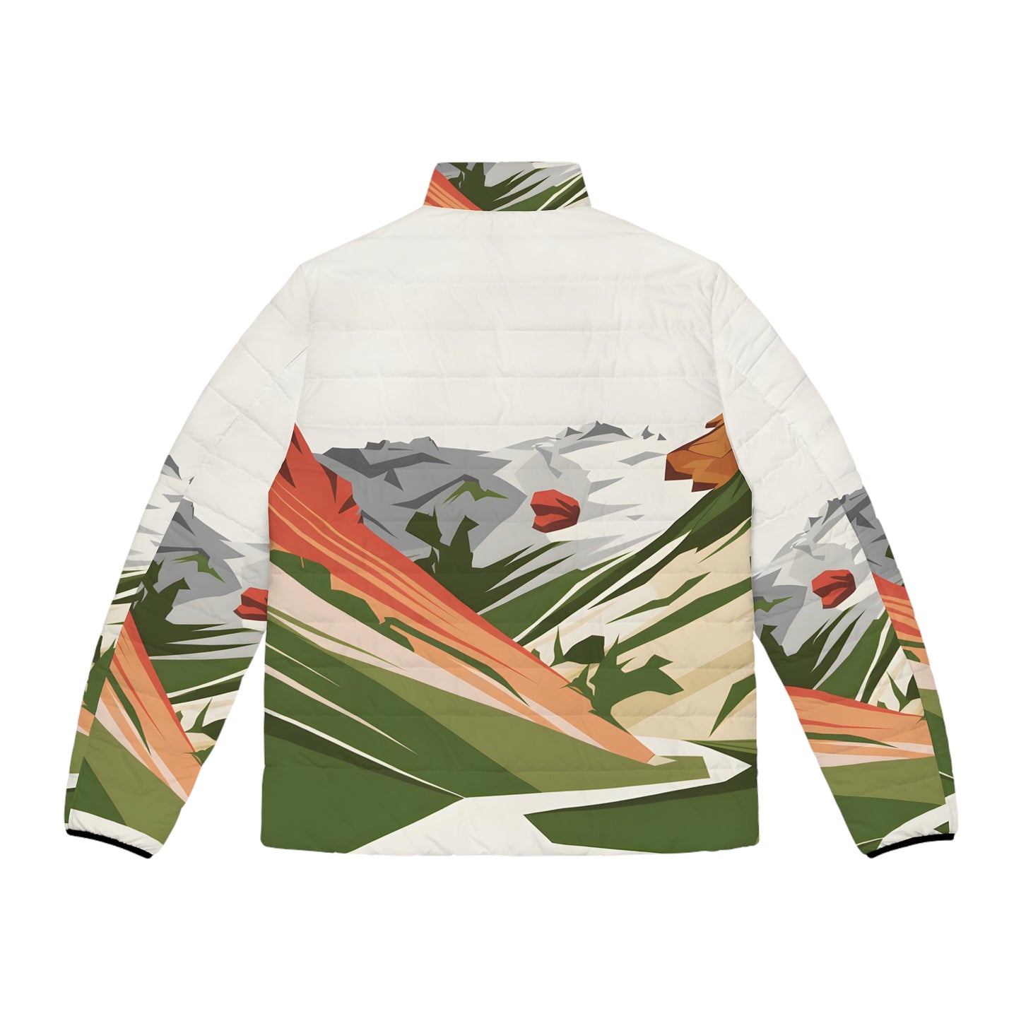 Tonal Pass Puffer Jacket All Over Print Mountain Nature Design Outdoor Winter